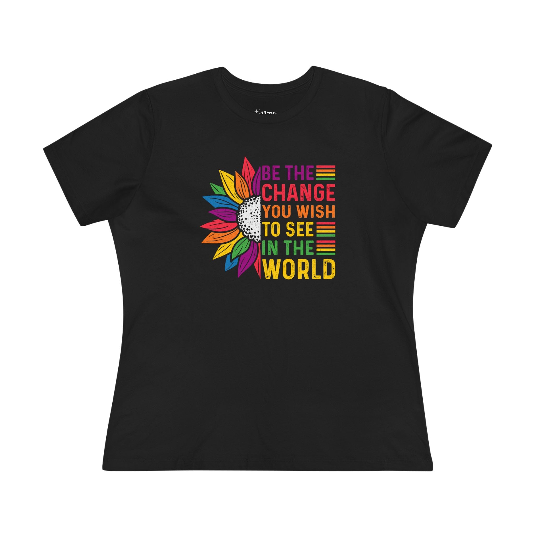 Be the Change Women's Cotton Tee - Inspirational T-Shirt for Social Advocates, Motivational Gift for Women, Casual Wear, Eco-Friendly [...]