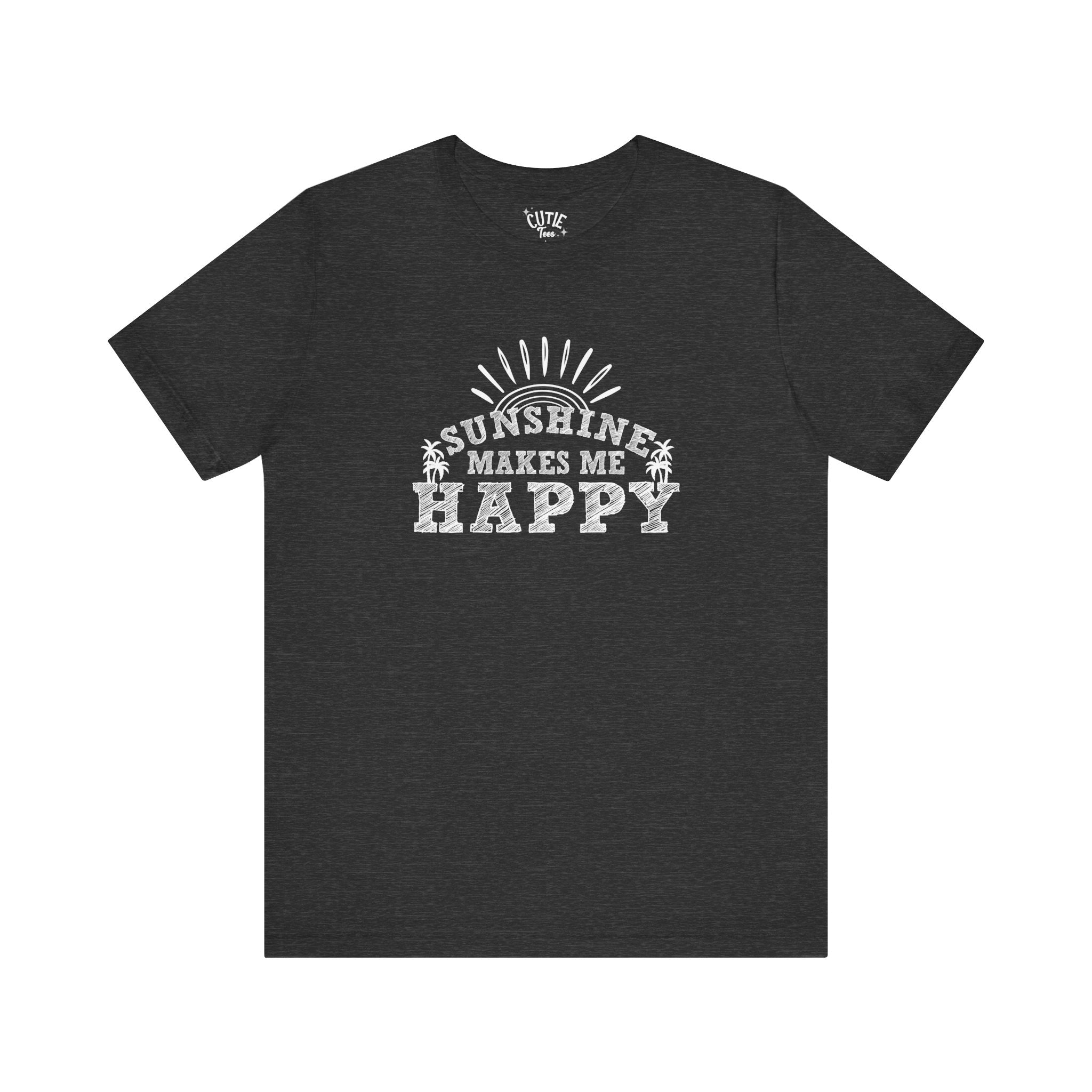 Sunshine Makes Me Happy Tee, Unisex T-Shirt for Positive Vibes, Gift for Friends, Summer Apparel, Motivational Shirt