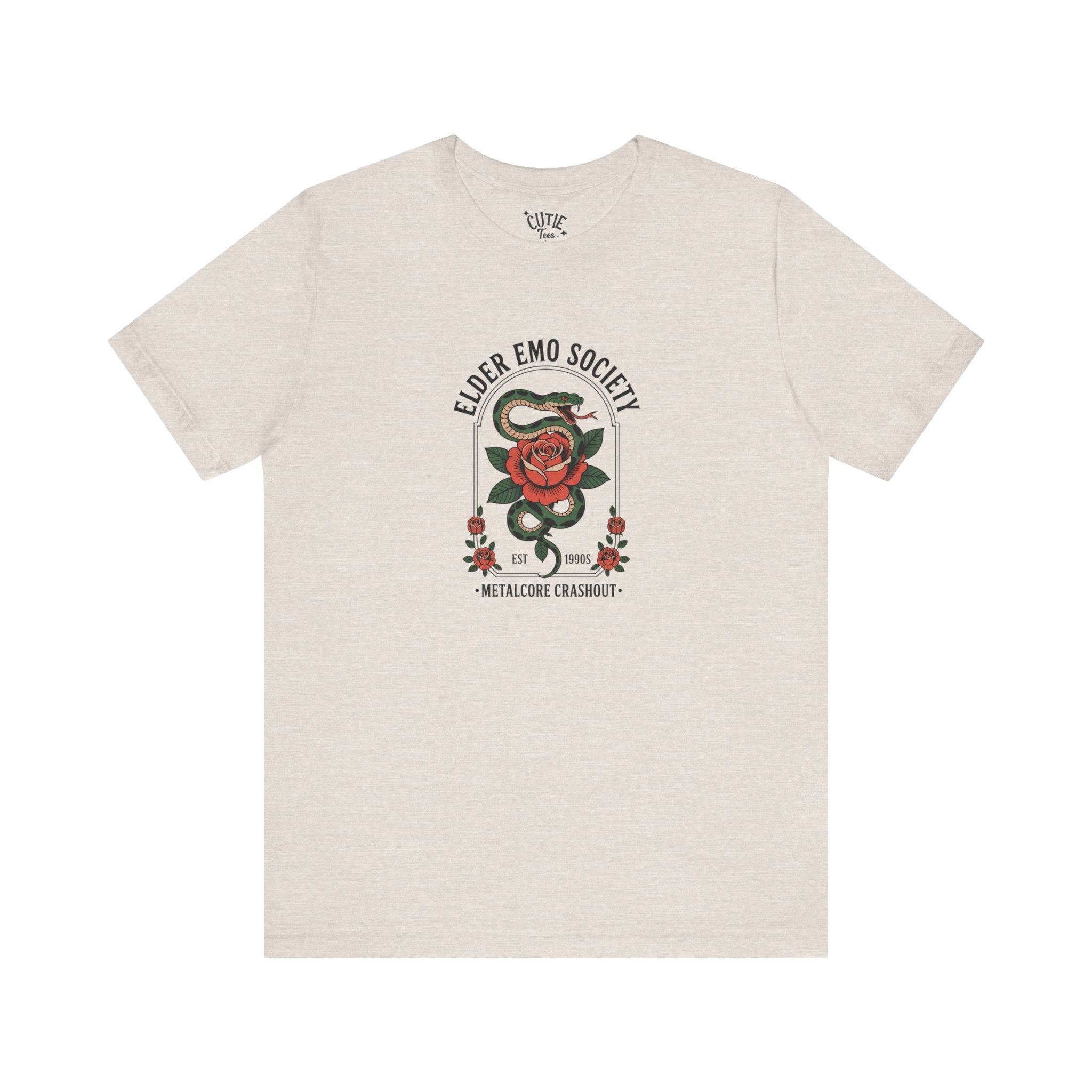 Elder Emo Society T-Shirt, Unisex Graphic Tee, Vintage Emo Style, Casual Wear, Ideal Gift for Emo Friends
