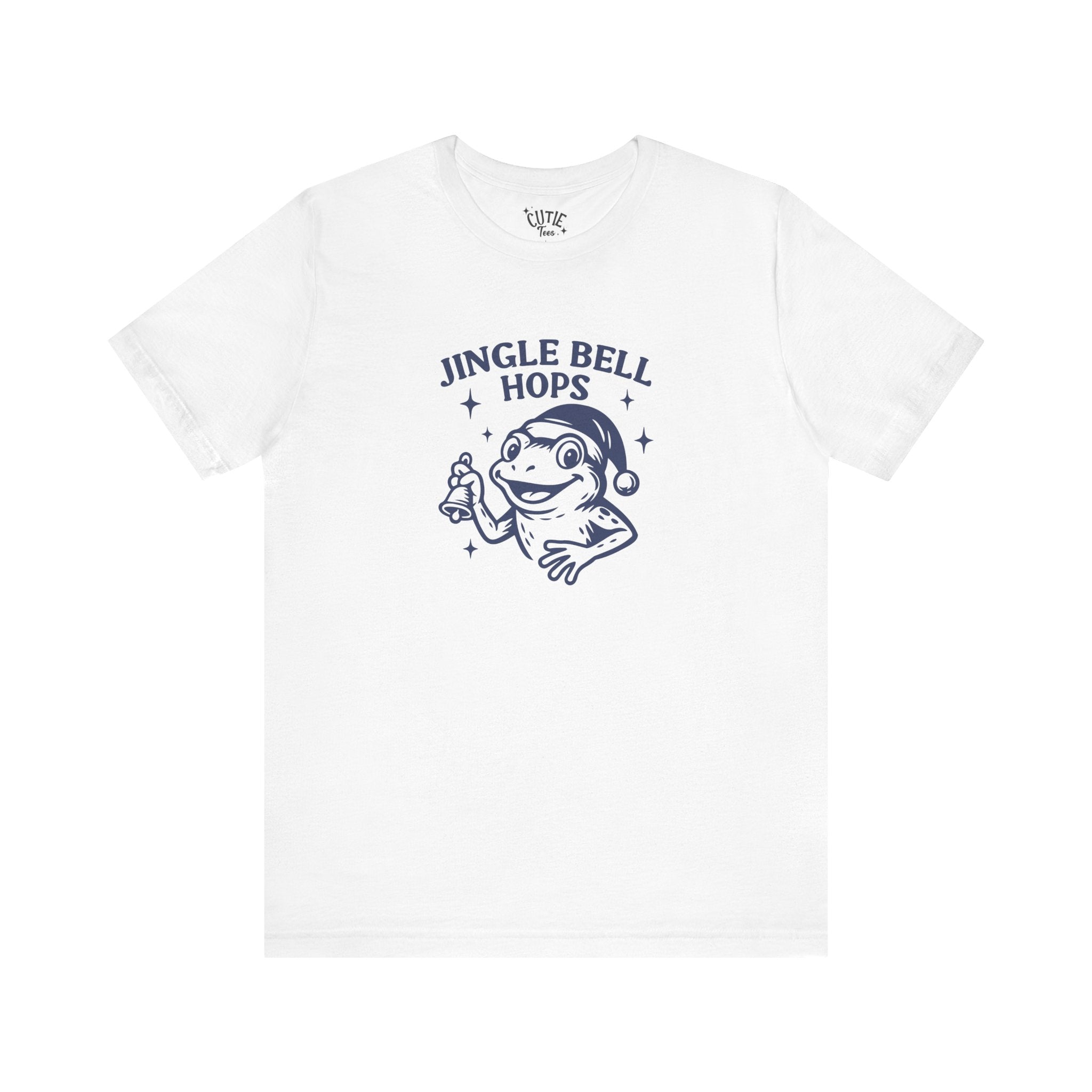 Frog Christmas Jingle Bell Hops Tee, Fun Holiday T-Shirt, Unisex Christmas Apparel, Gift for Frog Lovers, Cute Festive Wear, Cheerful Seasonal Top