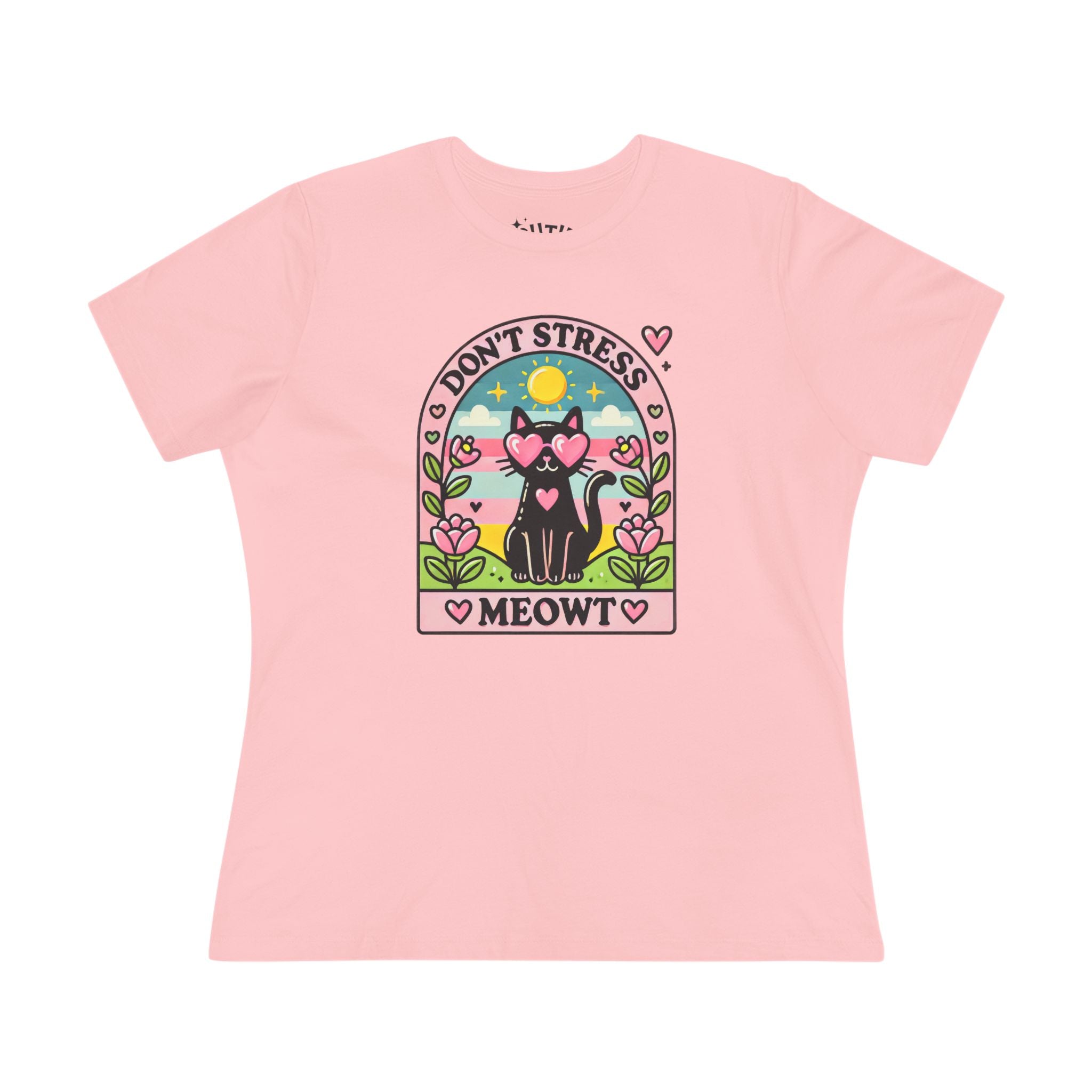 Cat Tee - Don't Stress MEOWT - Women's Cotton