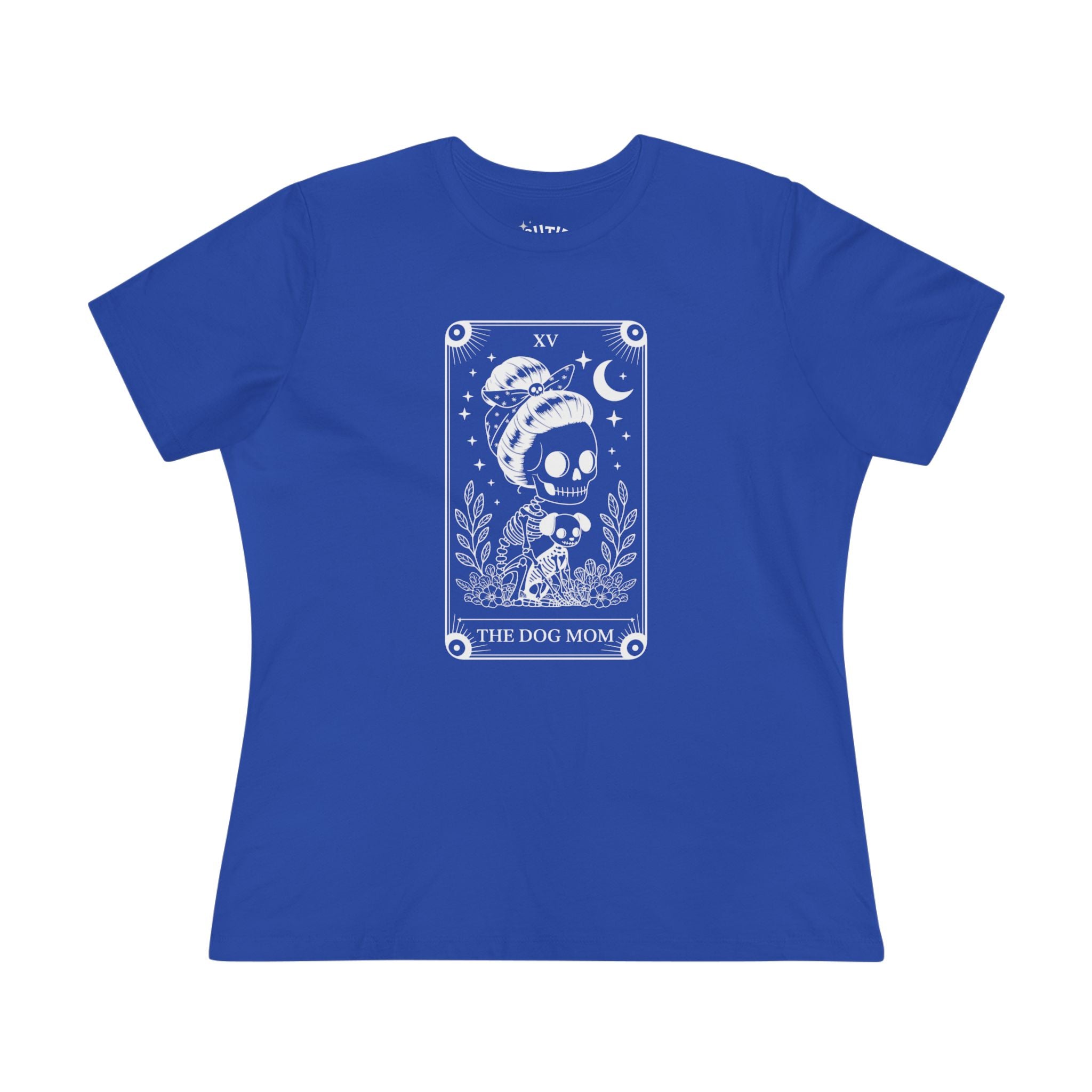 Dog Mom Tarot Card Tee, Cute Dog Mom T-shirt, Gift for Pet Lovers, Casual Cotton Top, Animal Lovers Apparel, Fun Graphic Tee