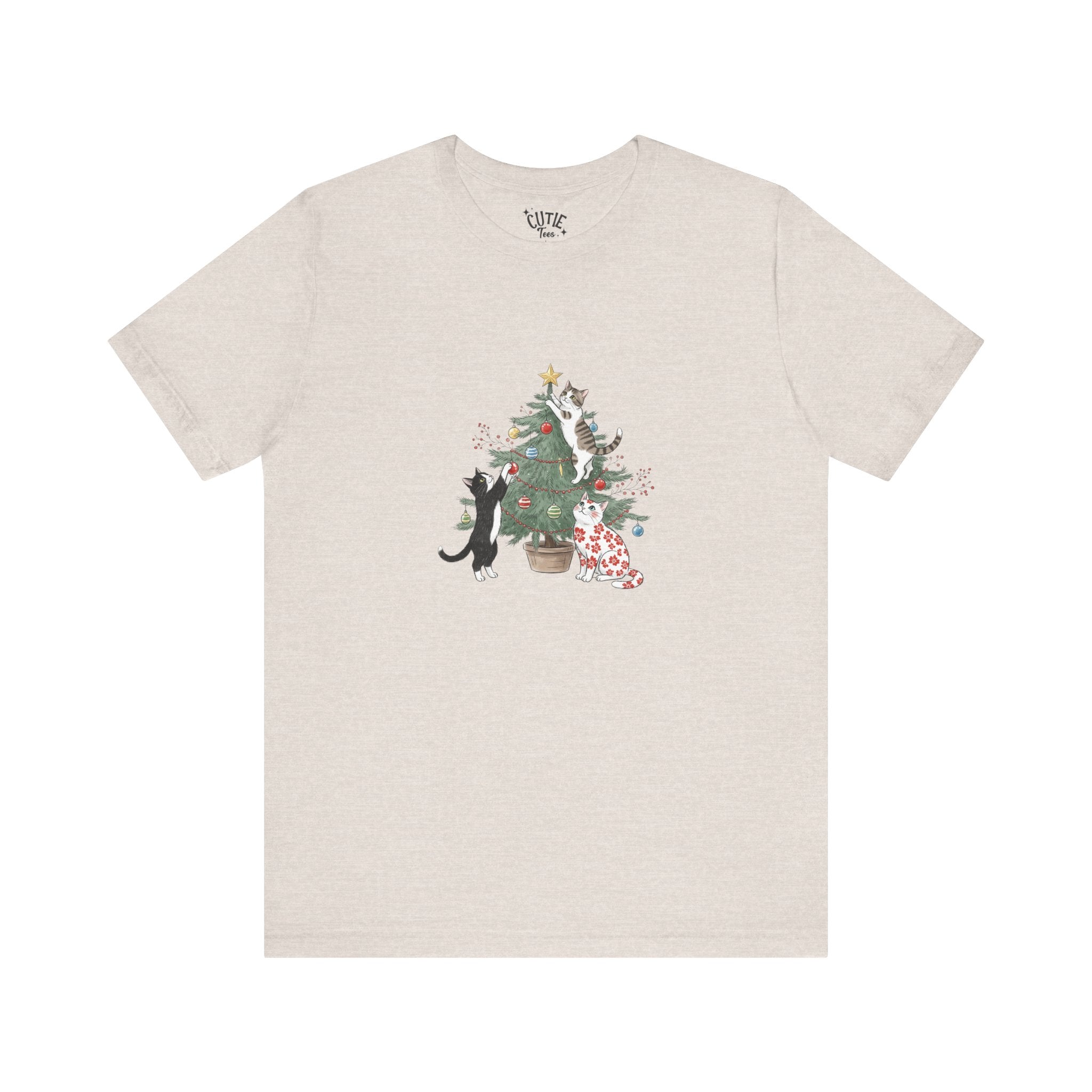 Cat Tee: Cute Cat Lovers Christmas T-Shirt, Holiday Apparel, Pet Lover Gift, Seasonal Outfit, Fun Christmas Decorations