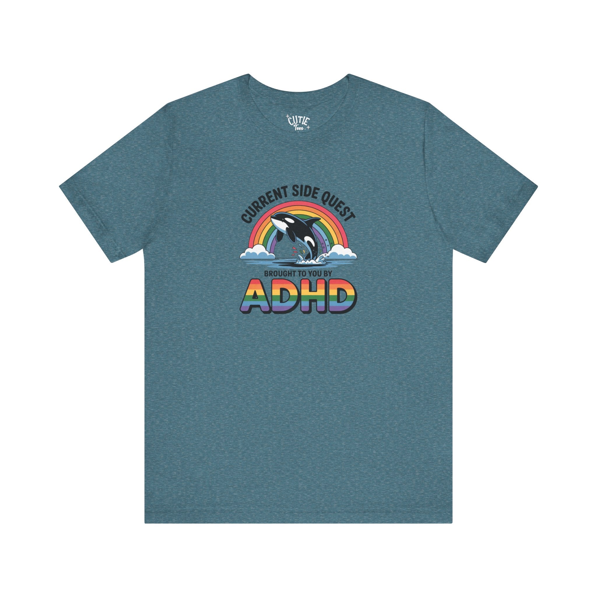 Sidequest Tee - Adhd rainbow whale