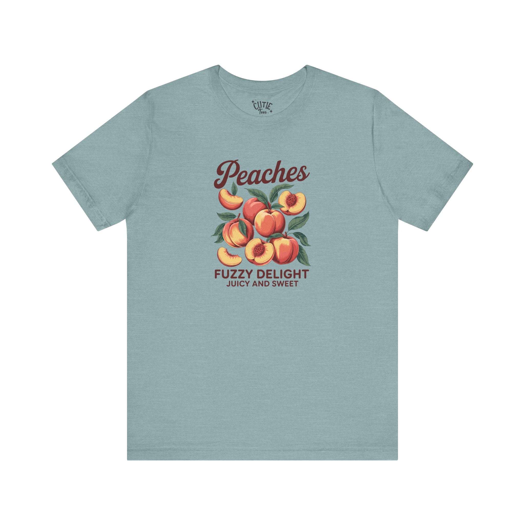 Peaches Tee, Summer T-Shirt, Fruit Lover's Design, Gifts for Foodies, Casual Wear, Fall Harvest, Cute Graphic Tee