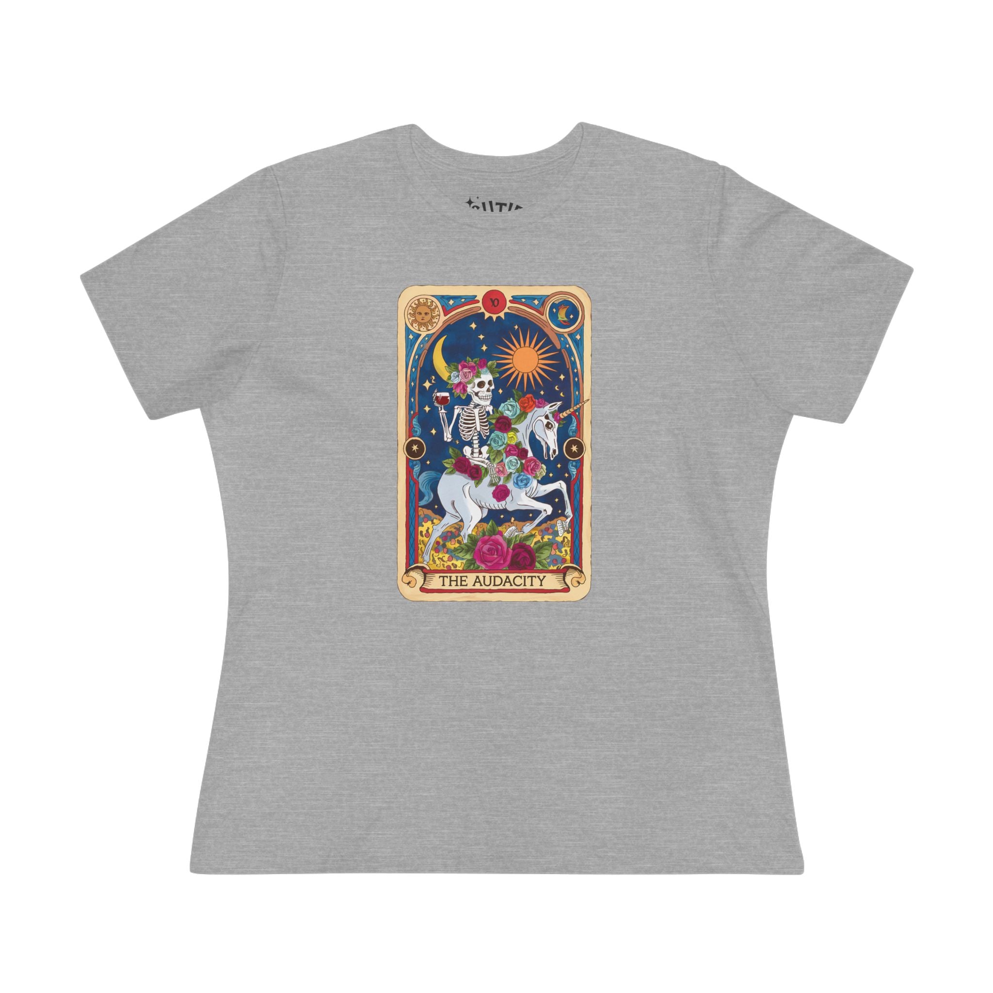 Audacity Women's Tarot Cotton Tee with 'The Alchemist' Design, Tarot Tee, Gift for Spiritual Seekers, Bohemian Style, Festival Top