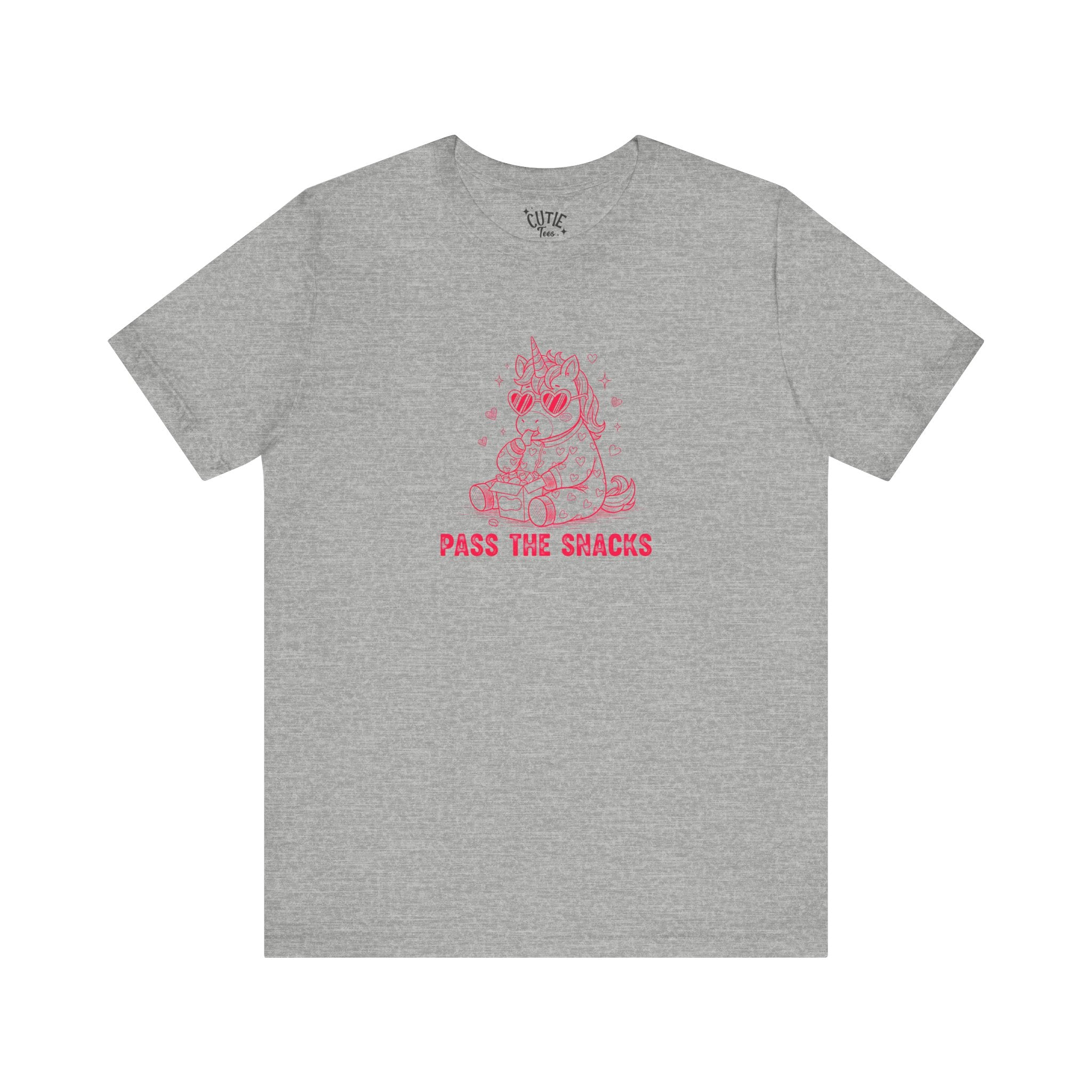 Unicorn Snack Lover Tee, Fun Gift for Friends, Quirky Apparel, Casual Wear, Foodie Fashion, Cute Unicorn Shirt