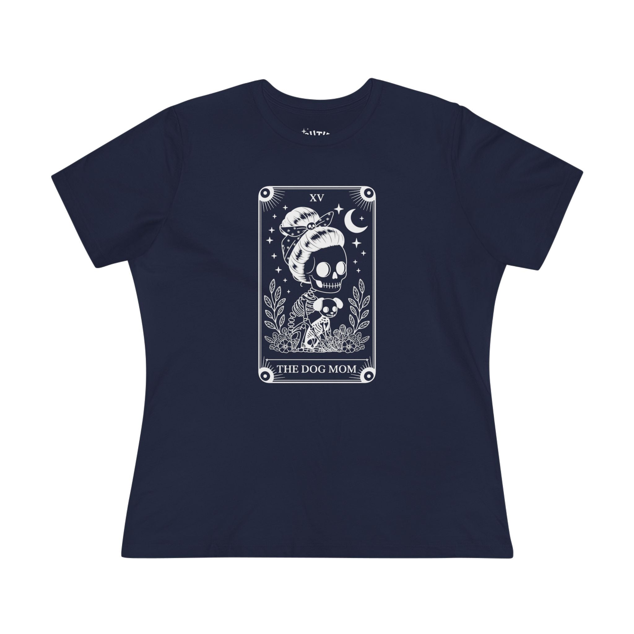 Dog Mom Tarot Card Tee, Cute Dog Mom T-shirt, Gift for Pet Lovers, Casual Cotton Top, Animal Lovers Apparel, Fun Graphic Tee