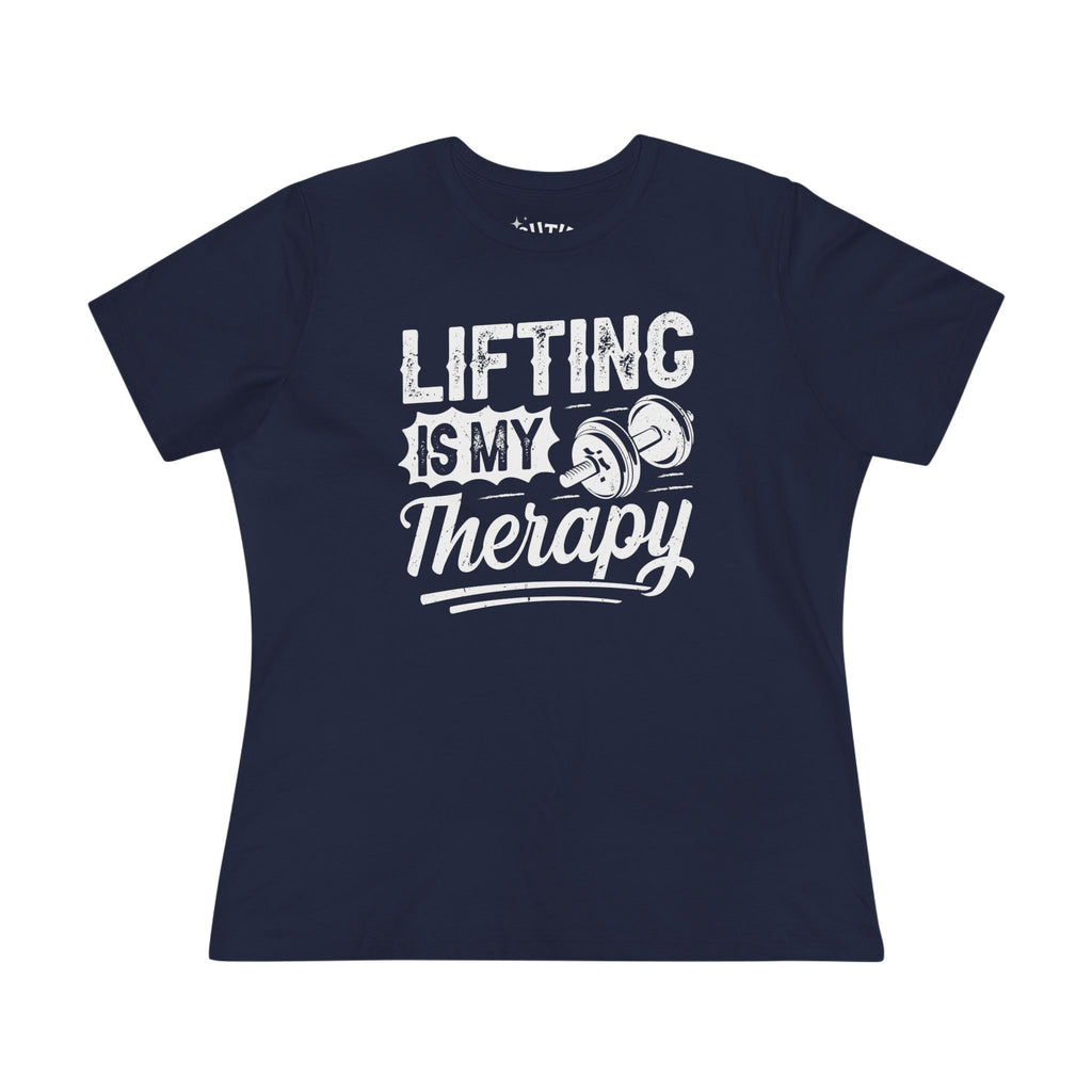 Lifting is My Therapy Women's Tee, Workout Shirt, Gym Tee, Gift for Athletes, Motivational Tee