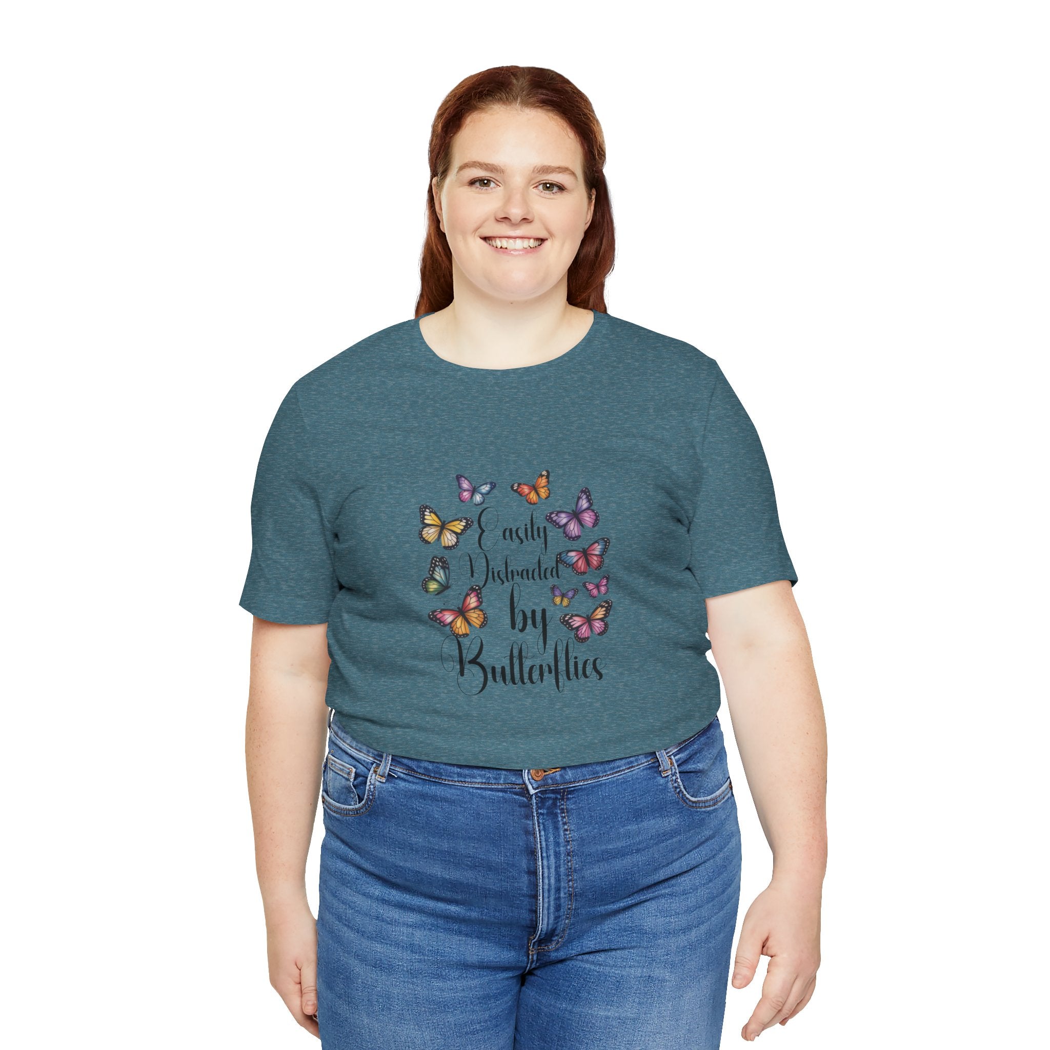 Distracted by Butterflies T-Shirt, Nature Lover Gift, Inspirational Tee, Casual Wear, Spring Fashion, Birthday Present