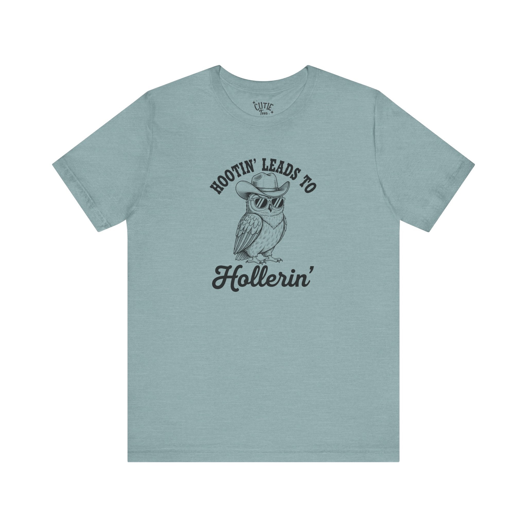 Owl Hootin' Leads to Hollerin' Unisex Tee, Funny Owl T-Shirt, Gift for Owl Lovers, Casual Wear, Animal Lover Apparel