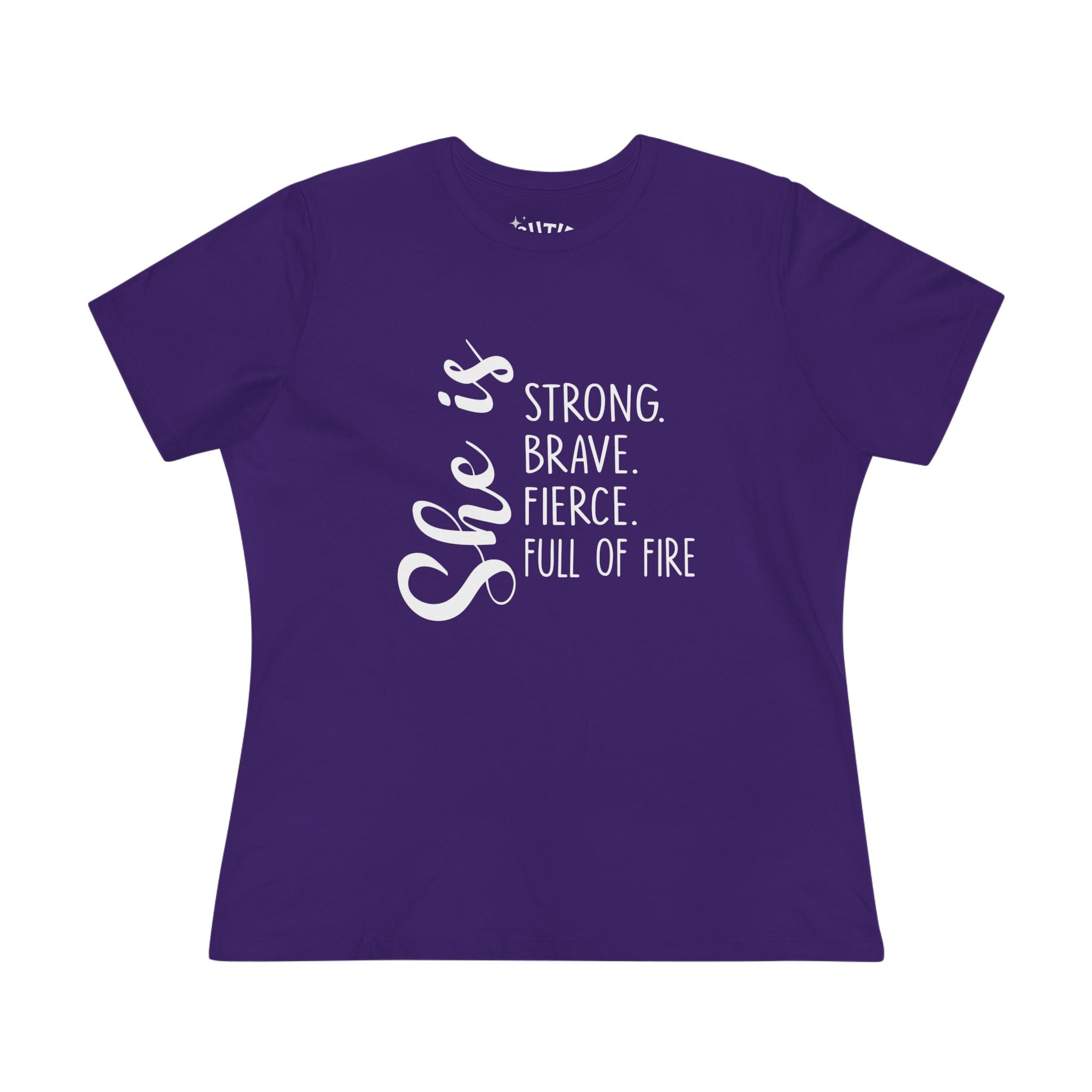 Empowering Women's Cotton Tee - "She is Strong, Brave, Fierce, Full of Fire" - Perfect Gift for Her, Inspirational Shirt, Motivational [...]