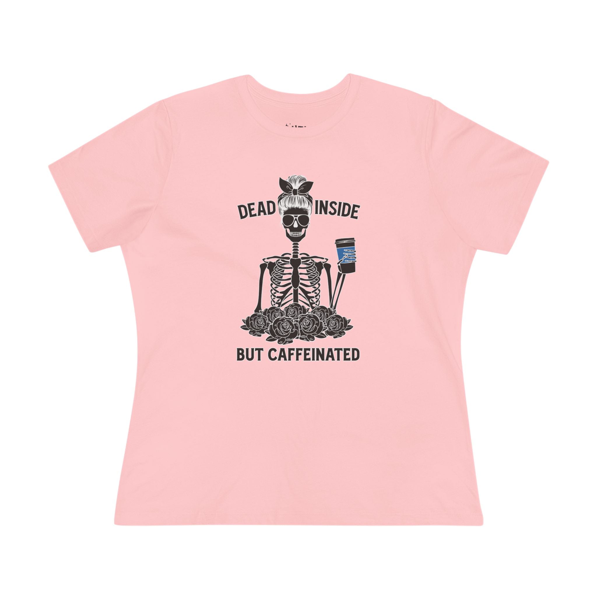 Dead Inside but Caffeinated Shirt,  Caffeine Lovers Tee - Funny Women's T-Shirt, Gift for Coffee Addicts, Halloween Outfit, Casual Wear