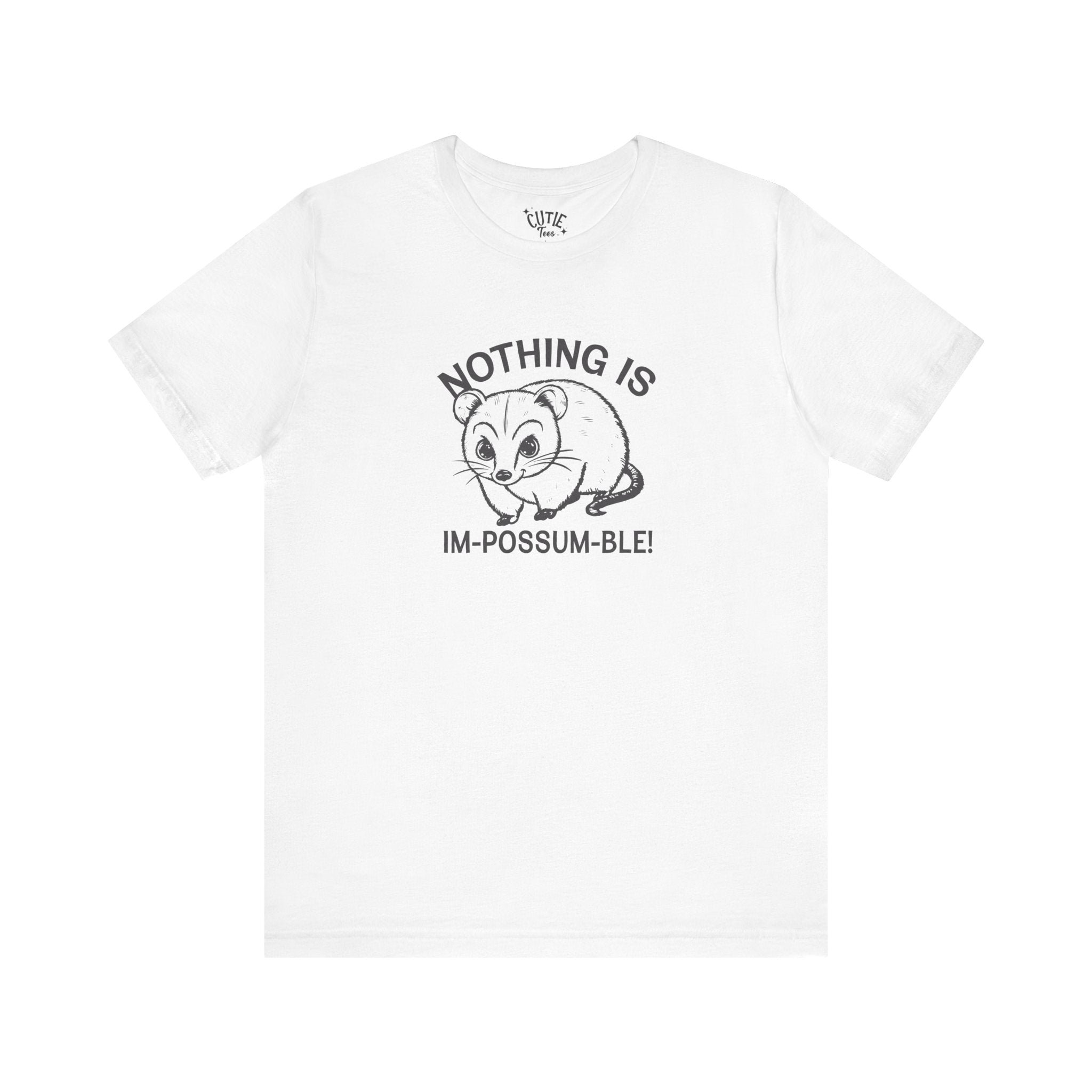 Possum Inspirational Tee - Im-Possum-Ble Unisex Jersey Tee – Cute Animal Humor Shirt for Gifts, Casual Wear, Birthdays, Animal Lovers, Celebrations