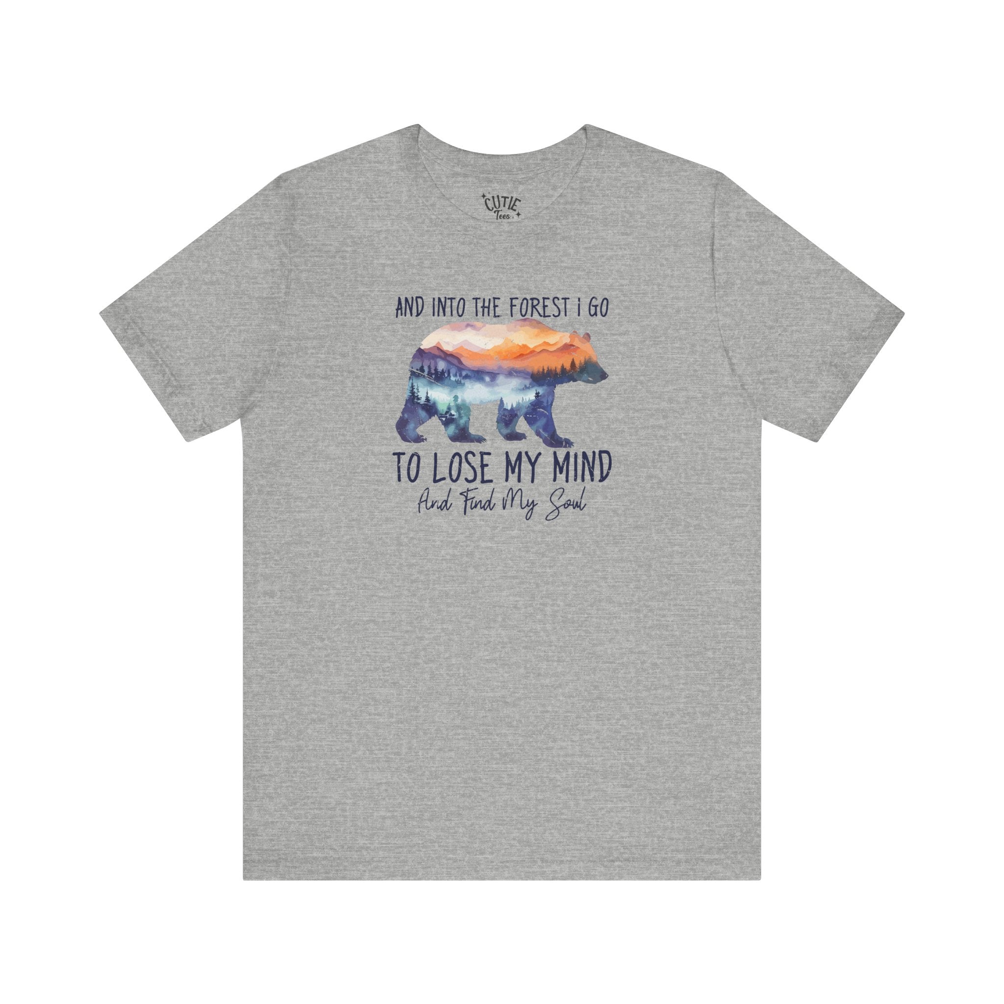 Soul Bear Graphic Tee, Casual T-Shirt, Forest Lover's Tee, Gift for Outdoorsy Friends, Relaxed Vibe Wear, Mindfulness Apparel