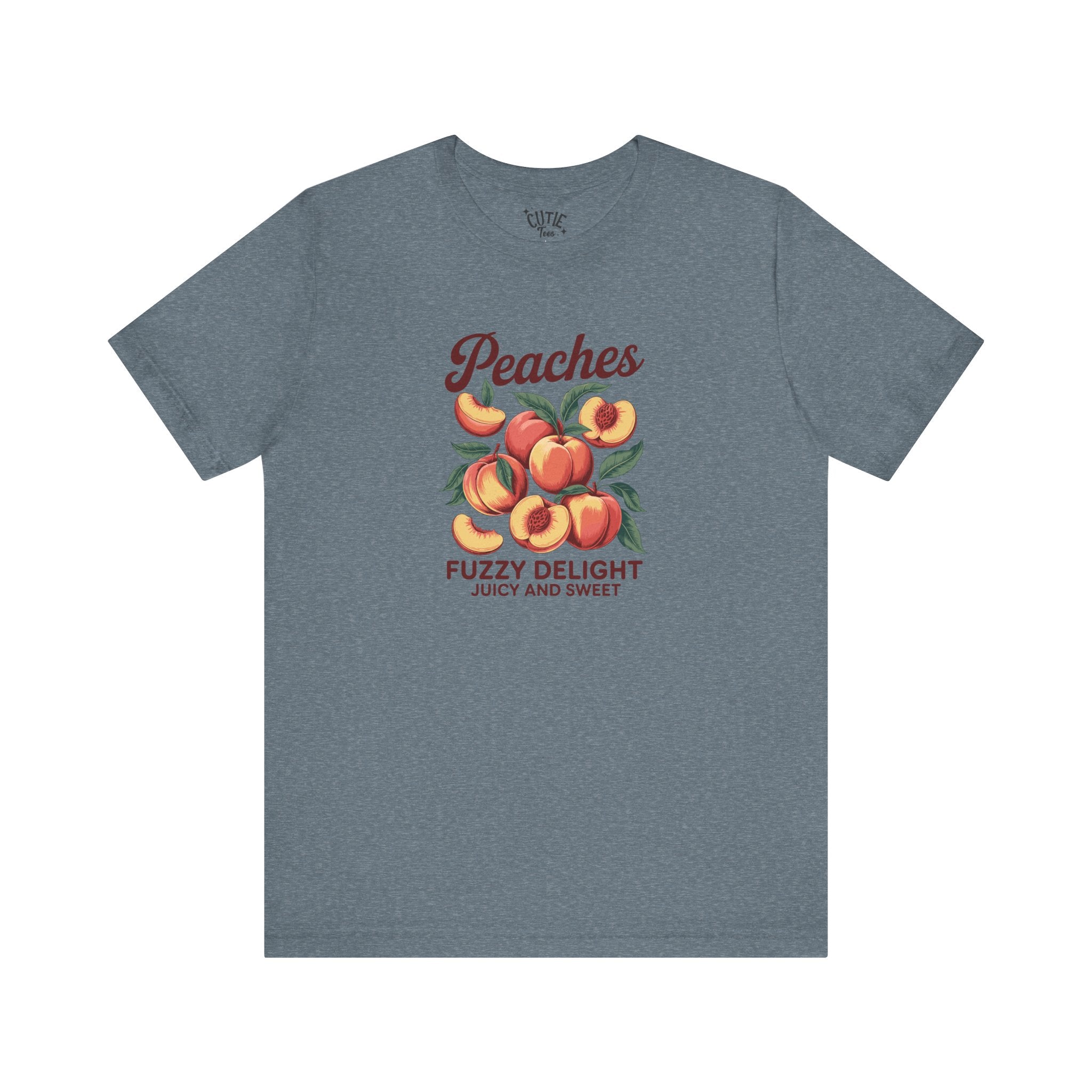 Peaches Tee, Summer T-Shirt, Fruit Lover's Design, Gifts for Foodies, Casual Wear, Fall Harvest, Cute Graphic Tee