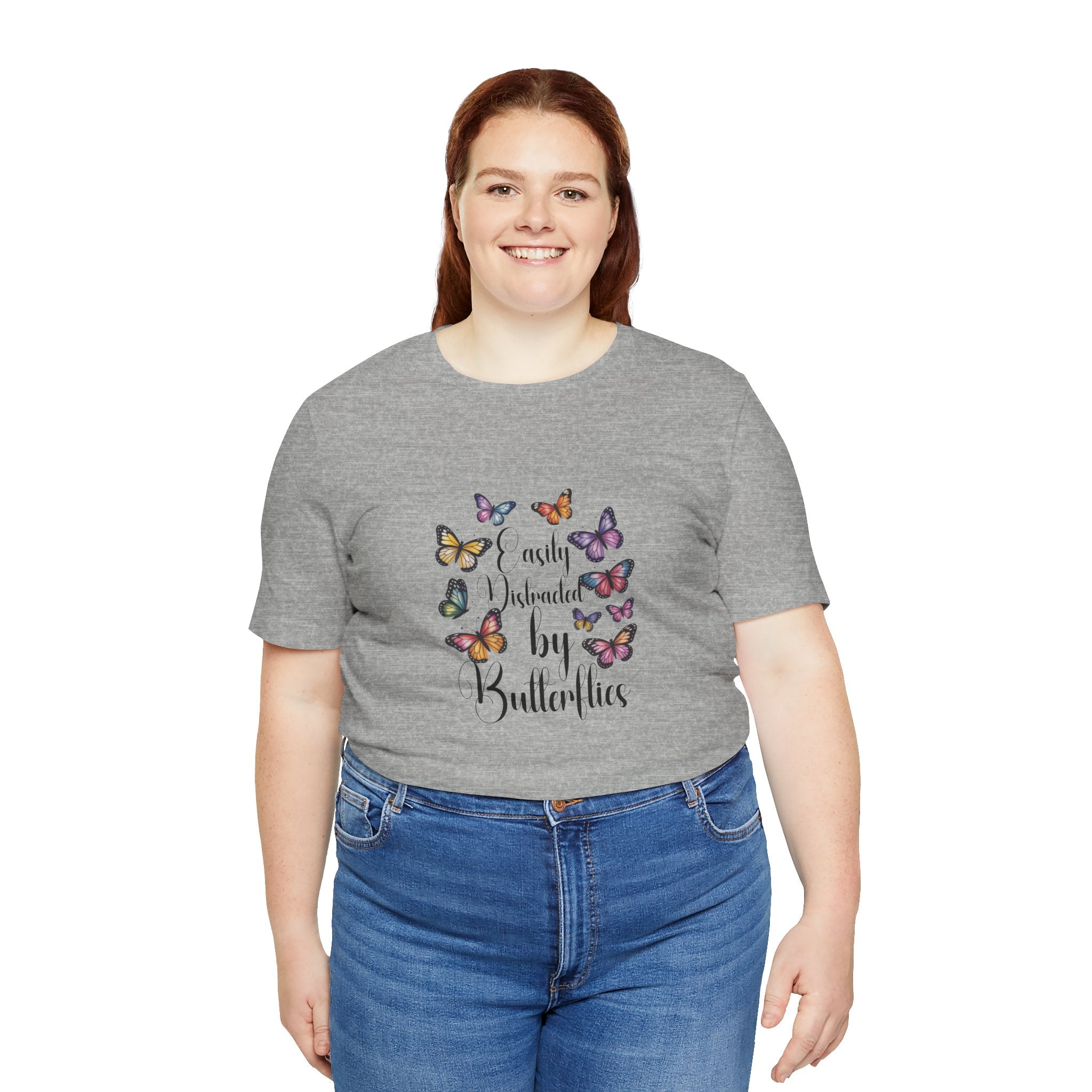 Distracted by Butterflies T-Shirt, Nature Lover Gift, Inspirational Tee, Casual Wear, Spring Fashion, Birthday Present