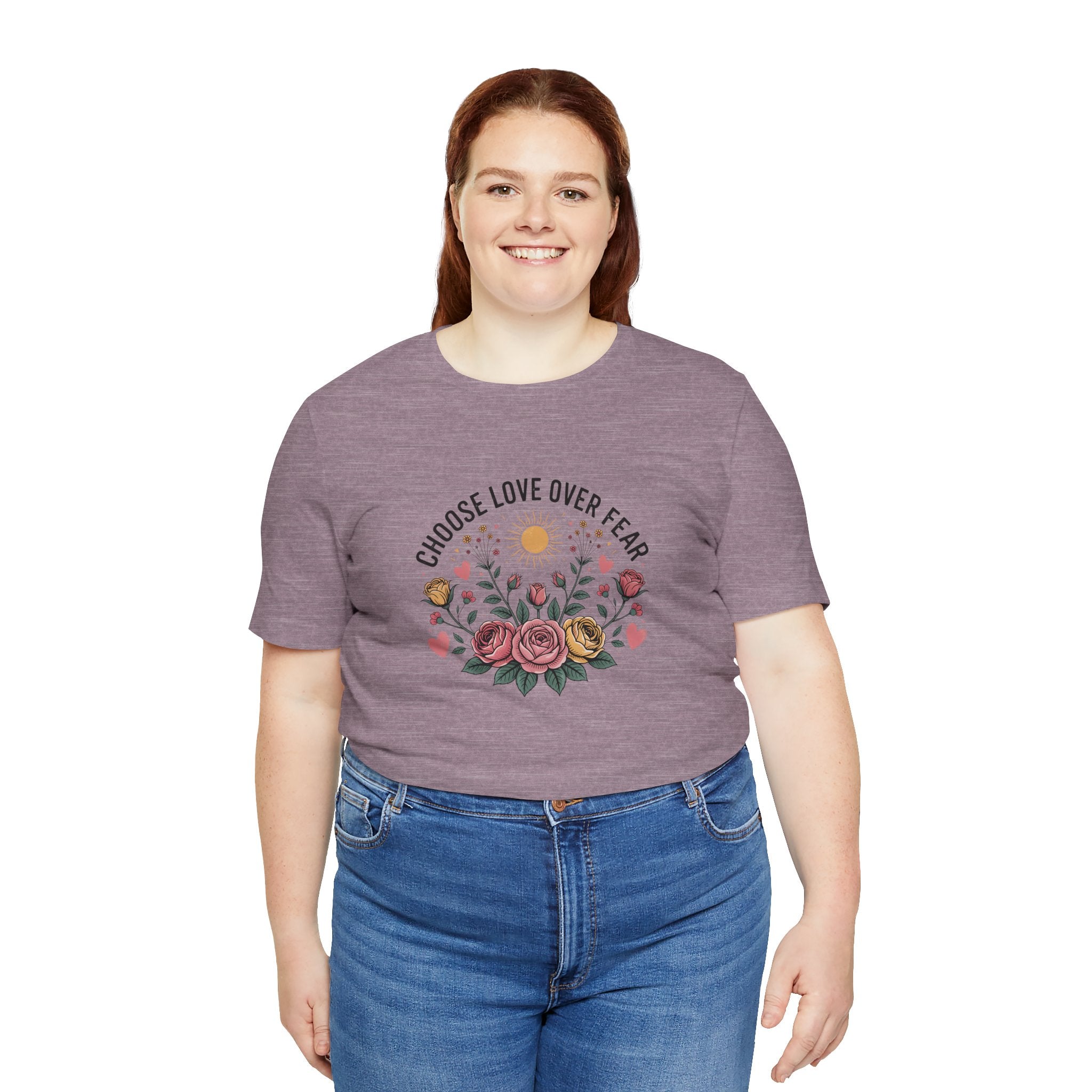 Choose Love Over Fear T-Shirt | Positive Message Tee, Gift for Friends, Inspirational Apparel, Unisex Casual Wear, Motivational Outfit