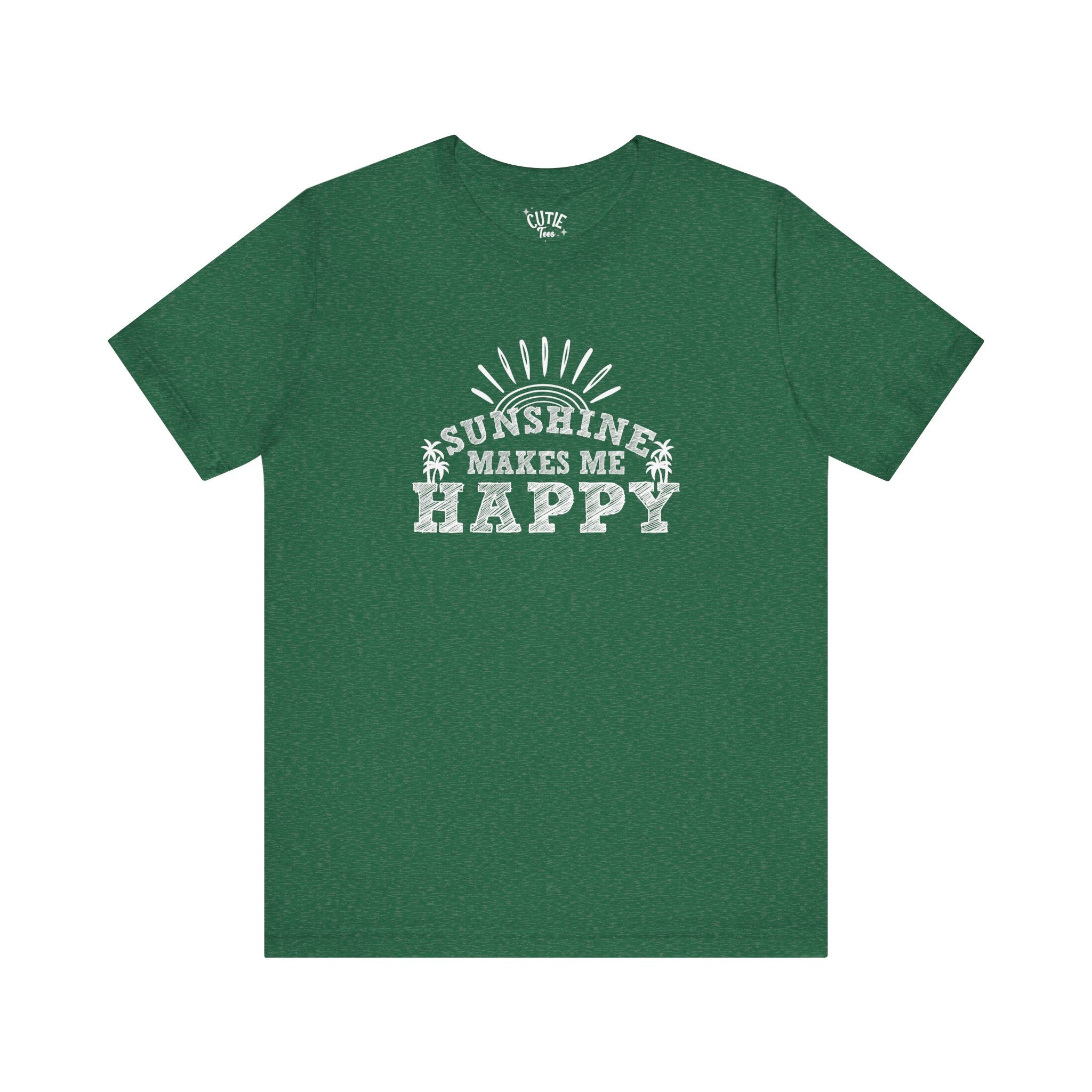 Sunshine Makes Me Happy Tee, Unisex T-Shirt for Positive Vibes, Gift for Friends, Summer Apparel, Motivational Shirt