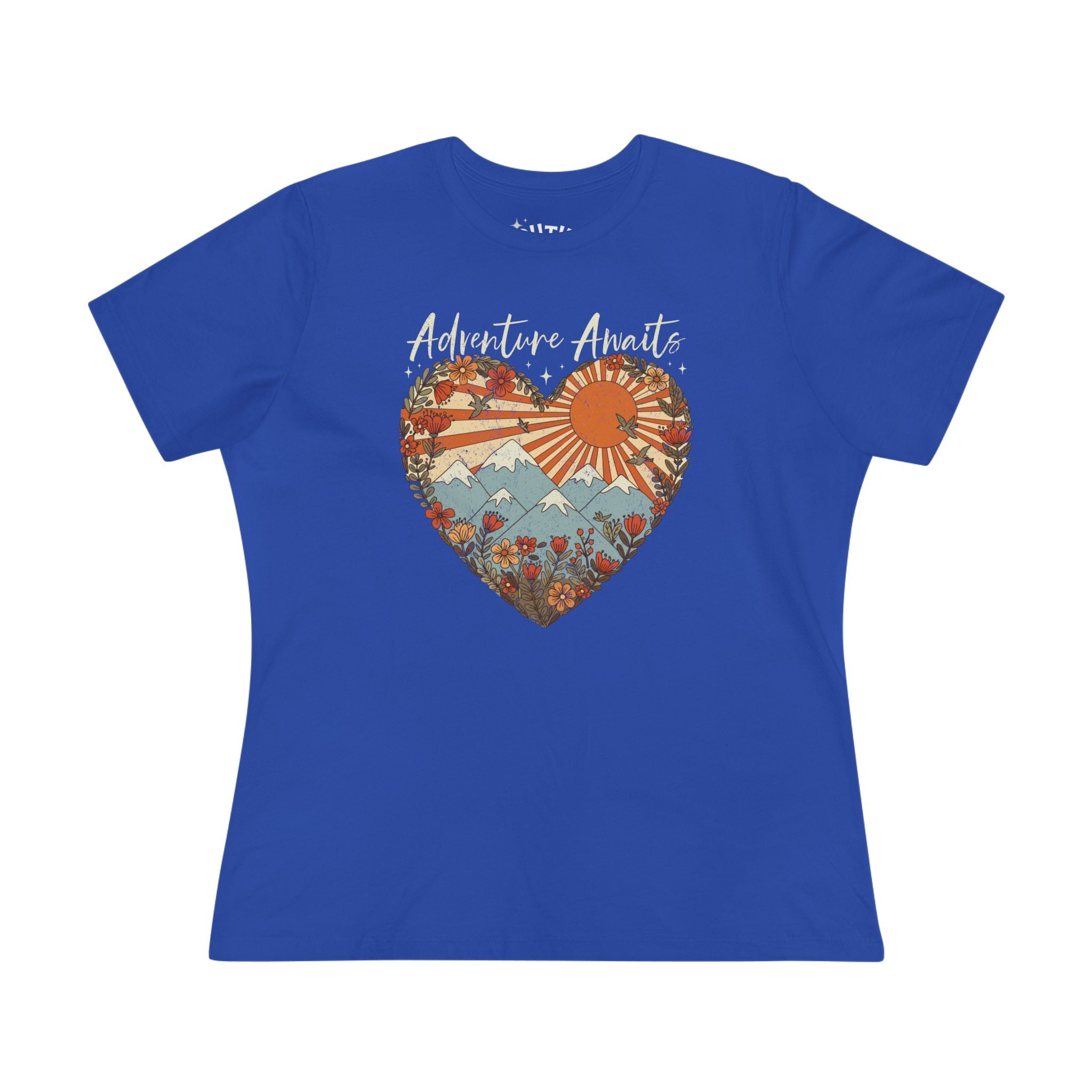 Adventure Awaits Women's Cotton Tee, Graphic T-Shirt, Nature Lover Gift, Casual Wear, Summer Top, Travel Adventure Shirt