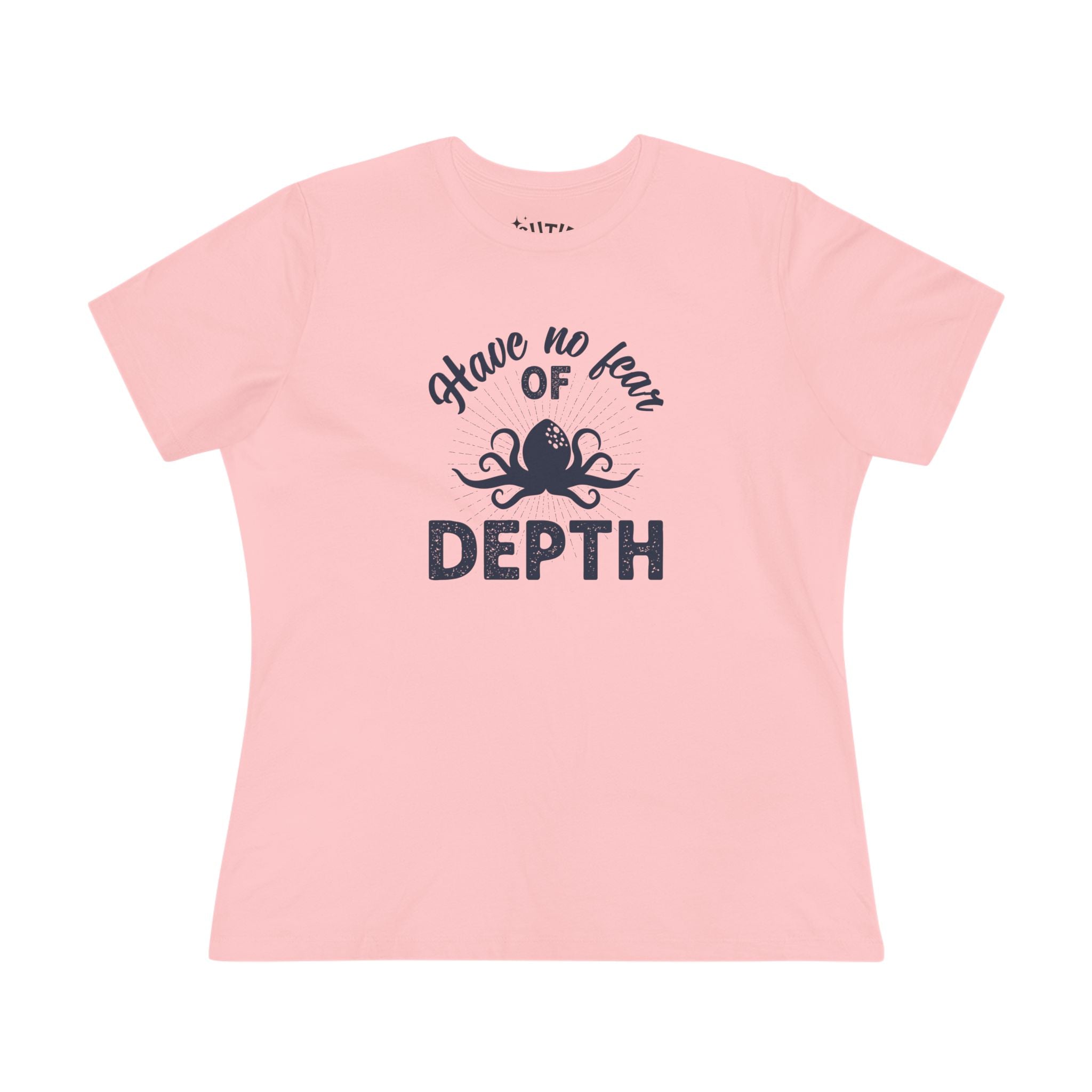 Octopus Women's Cotton Tee, Motivational Graphic T-Shirt for Brave, Strong Women