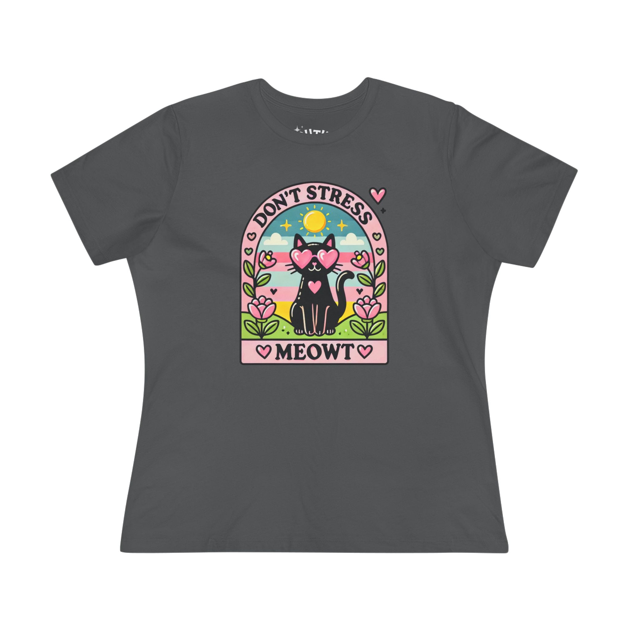 Cat Tee - Don't Stress MEOWT - Women's Cotton