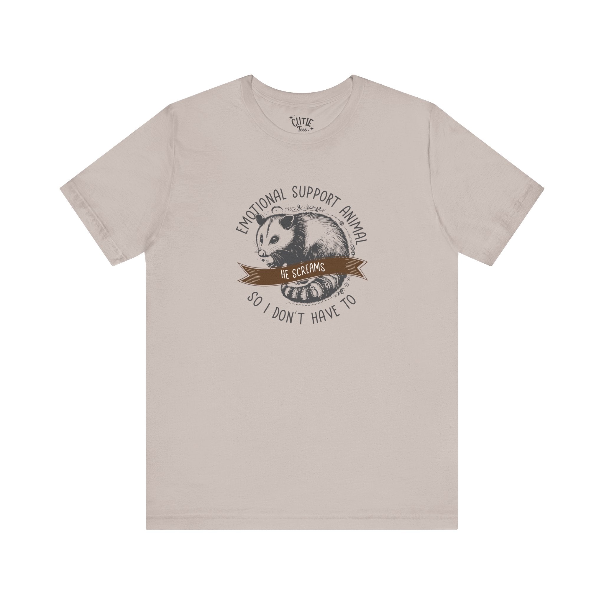 Emotional Support Opossum Animal Tee, Funny Animal Lover Shirt, Gift for Pet Owners, Casual Wear, Birthday Gift, Quirky Humor