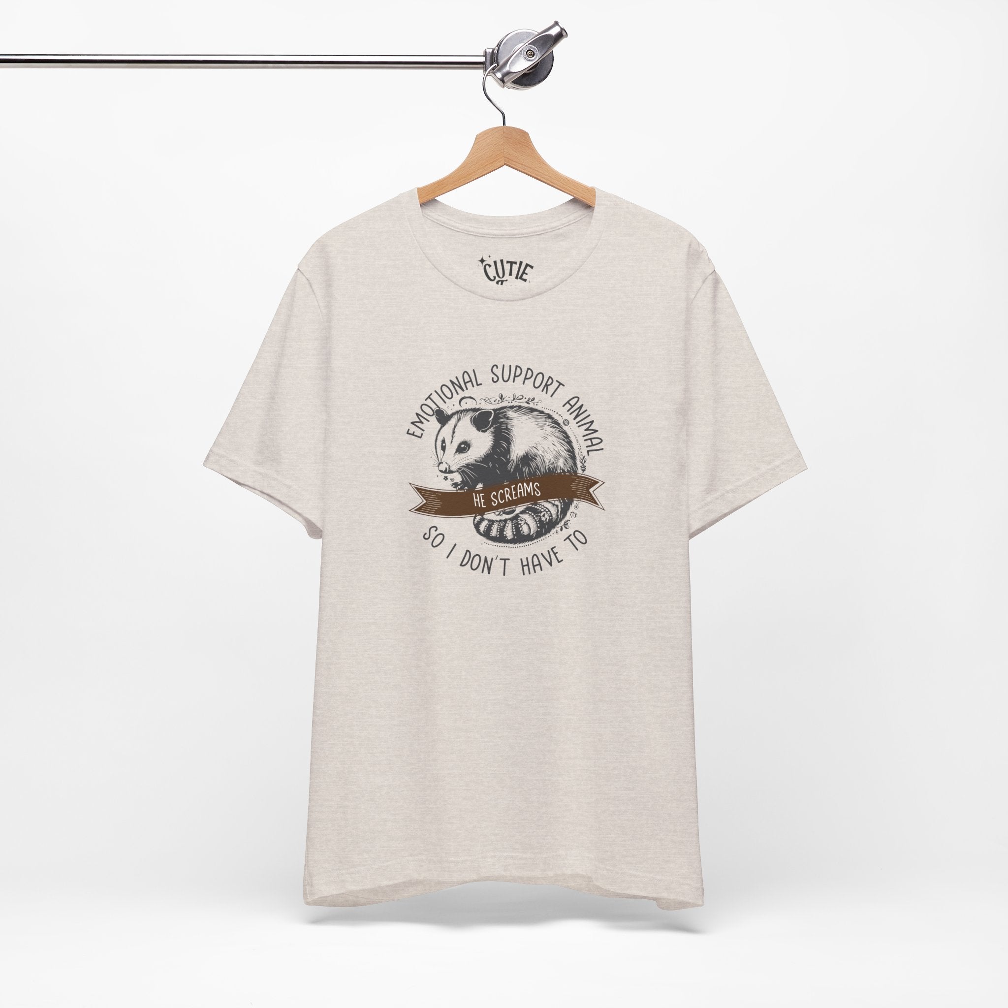 Emotional Support Opossum Animal Tee, Funny Animal Lover Shirt, Gift for Pet Owners, Casual Wear, Birthday Gift, Quirky Humor