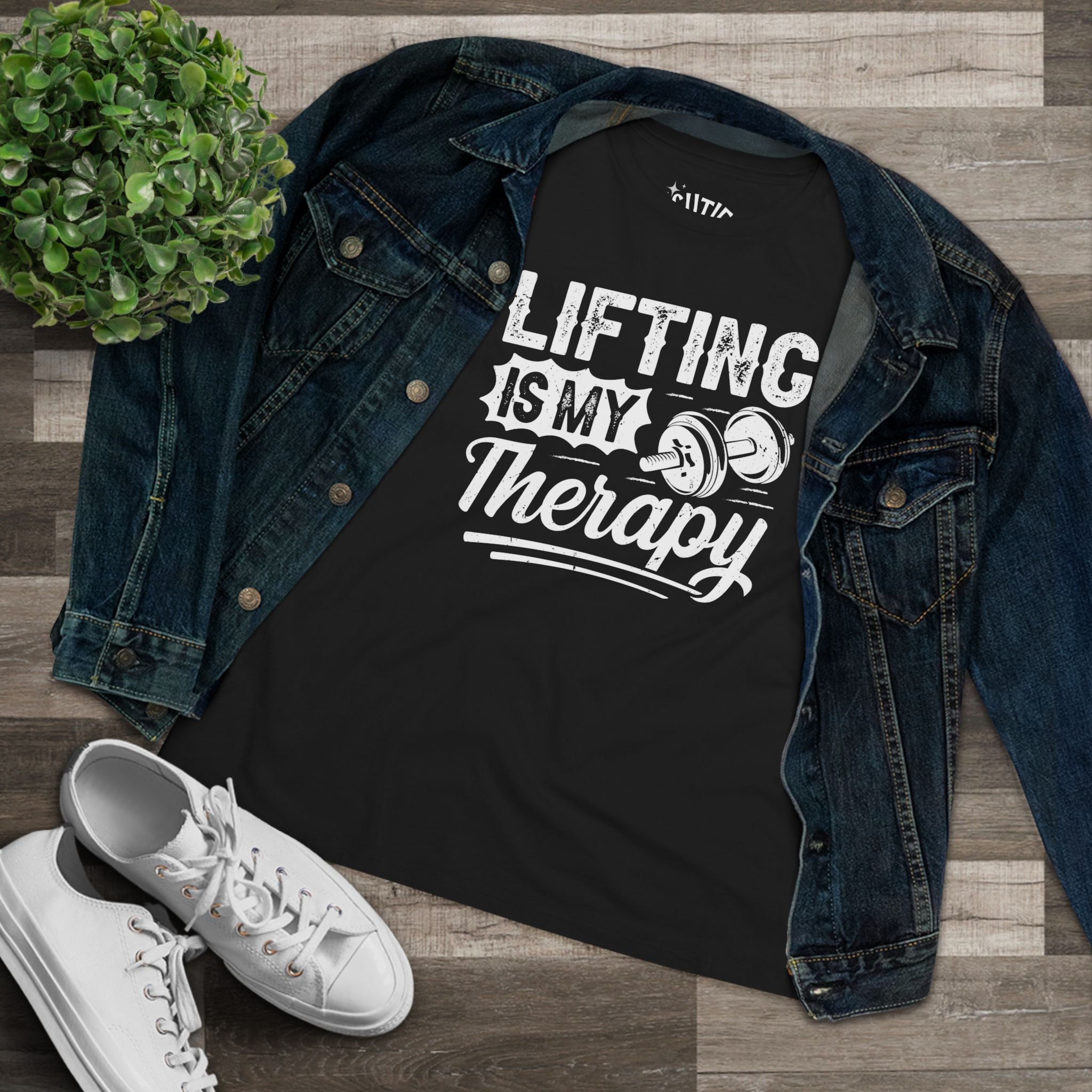 Lifting is My Therapy Women's Tee, Workout Shirt, Gym Tee, Gift for Athletes, Motivational Tee