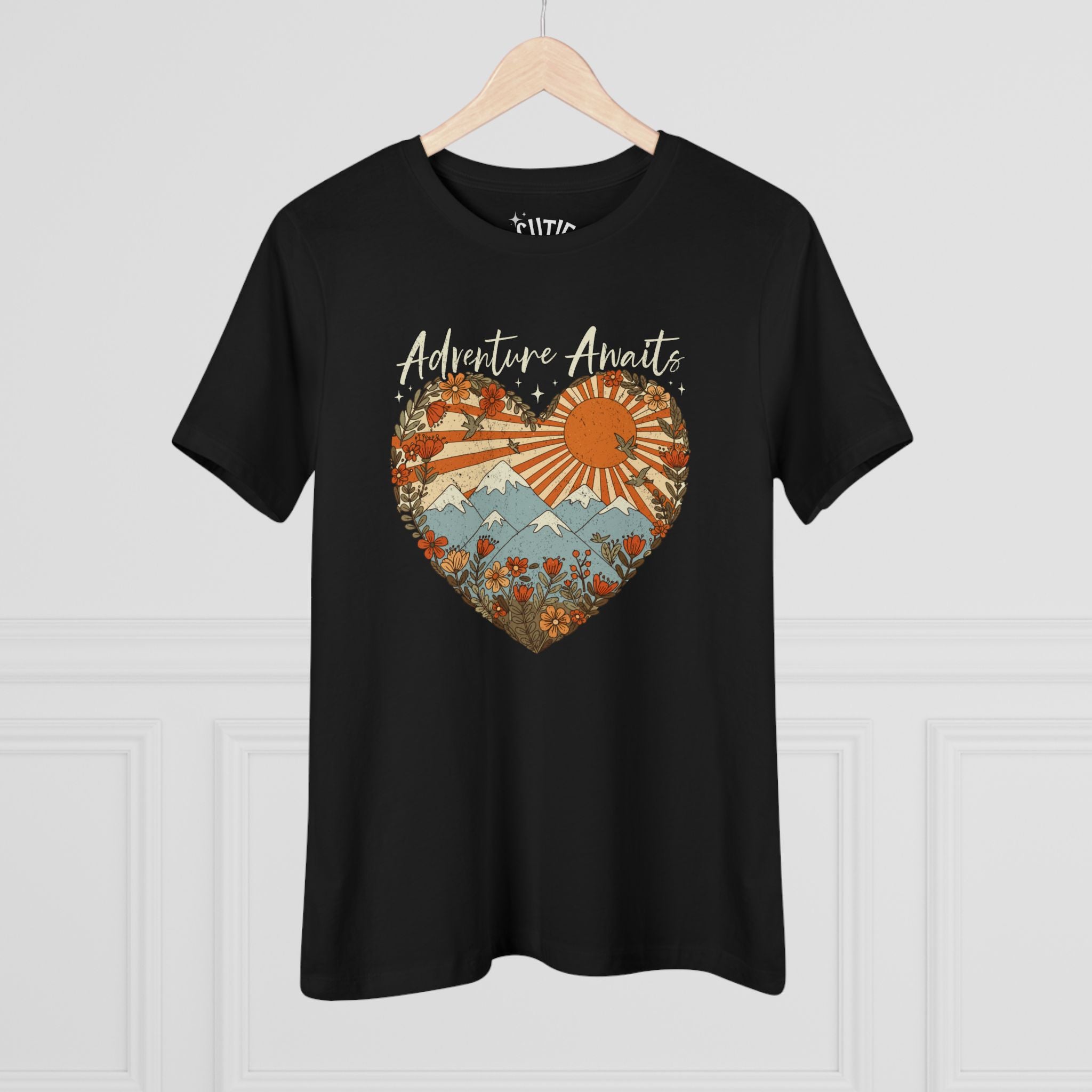 Adventure Awaits Women's Cotton Tee, Graphic T-Shirt, Nature Lover Gift, Casual Wear, Summer Top, Travel Adventure Shirt