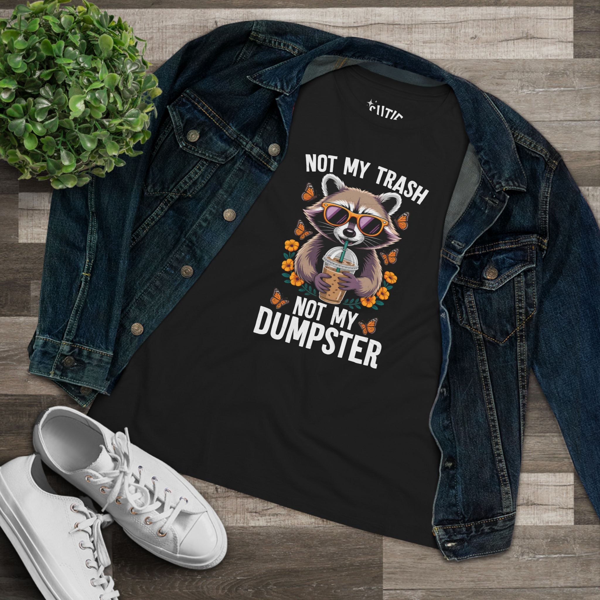 Raccoon Funny Graphic Tee | Not My Trash Not My Dumpster T-Shirt | Cute Animal Shirt | Gift for Animal Lovers | Everyday Wear | Casual Tops