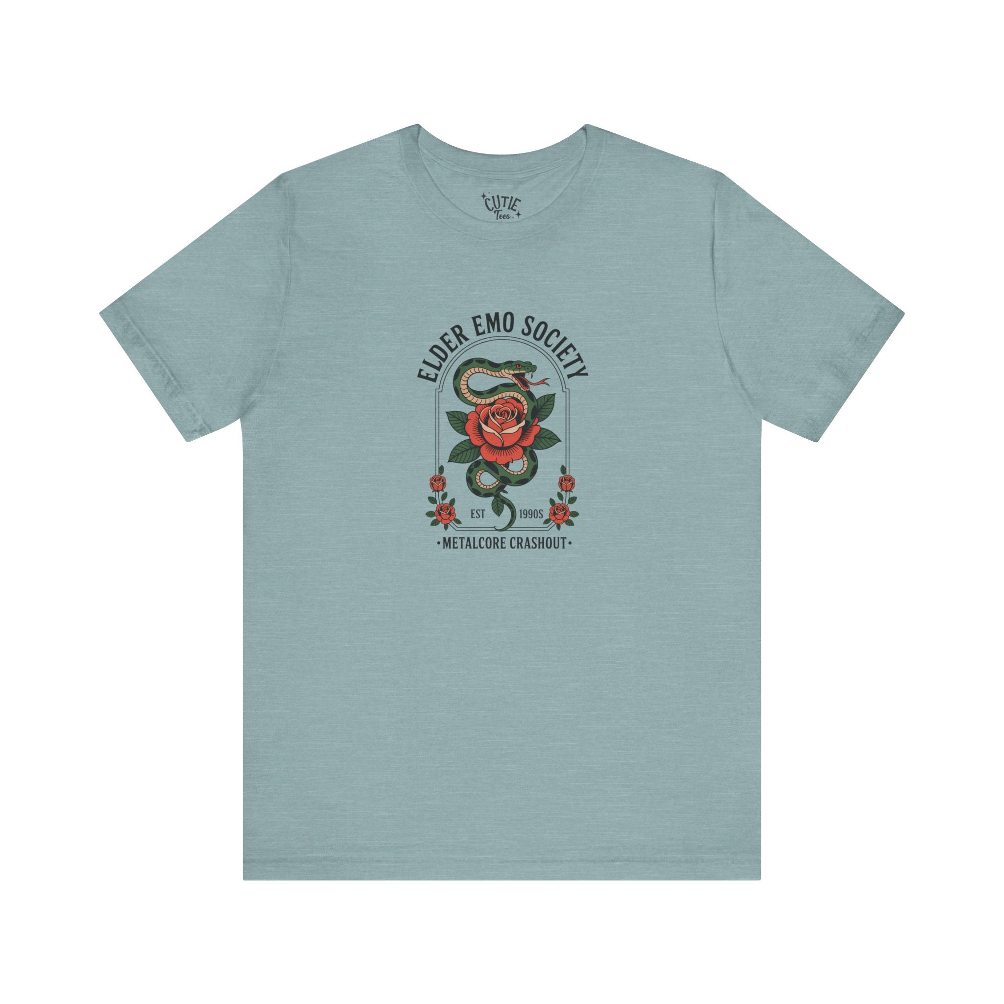Elder Emo Society T-Shirt, Unisex Graphic Tee, Vintage Emo Style, Casual Wear, Ideal Gift for Emo Friends