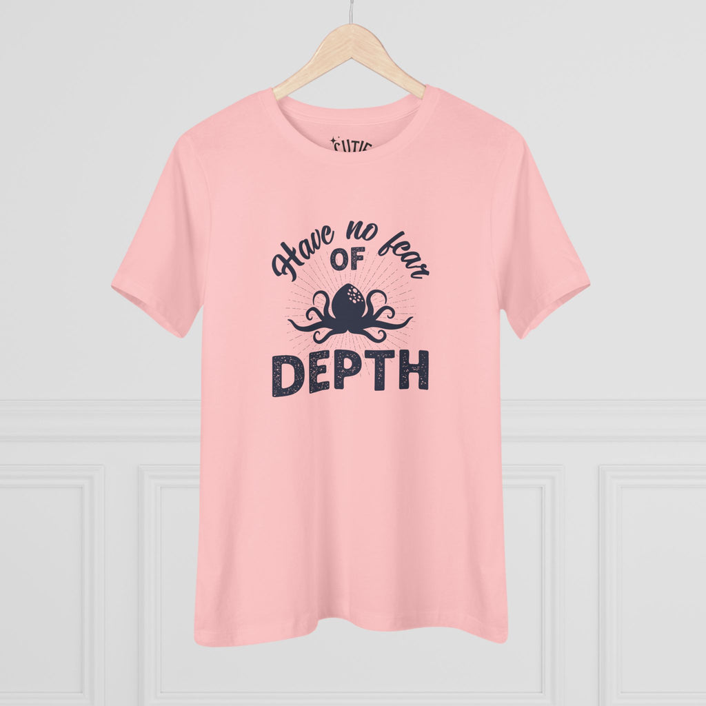 Octopus Women's Cotton Tee, Motivational Graphic T-Shirt for Brave, Strong Women