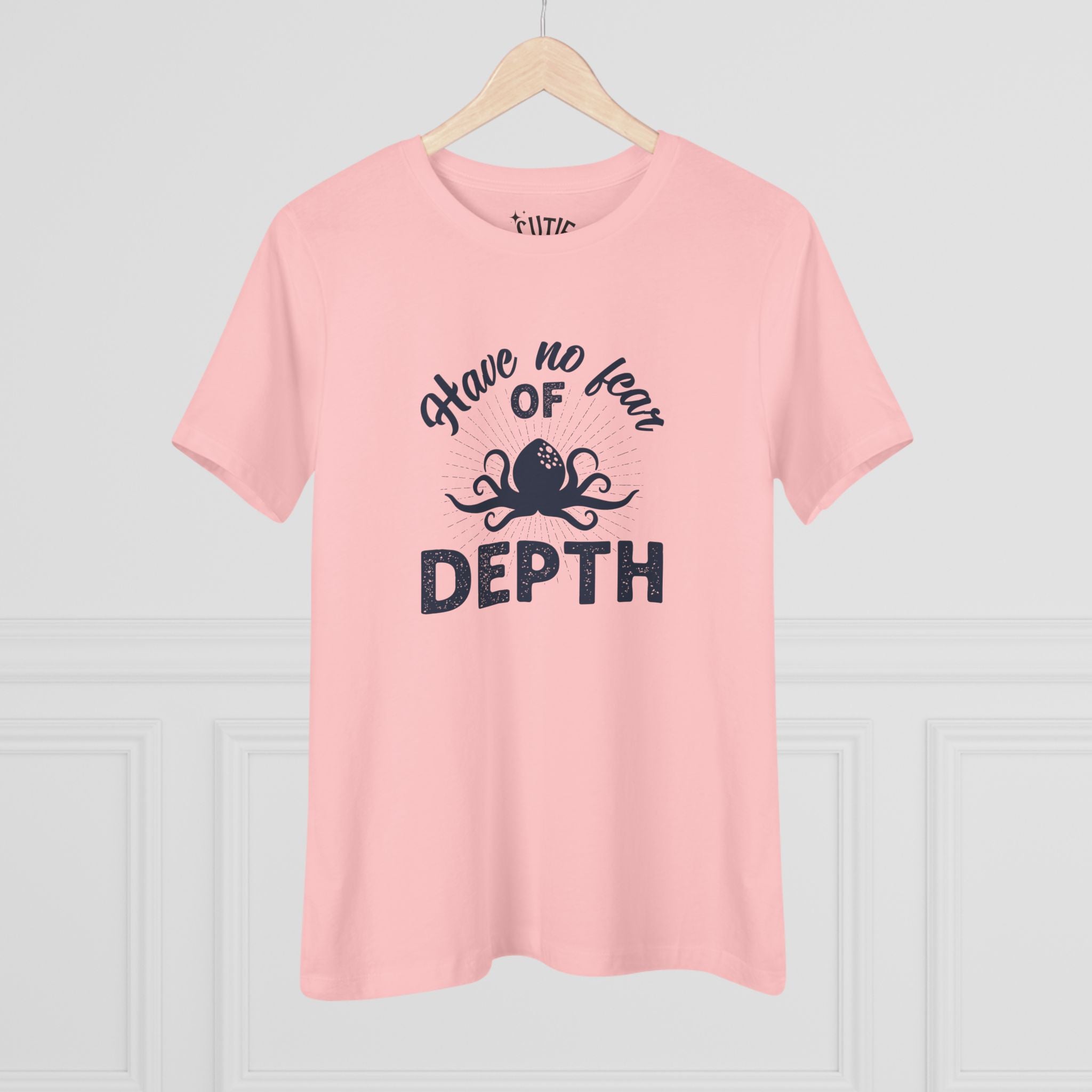 Octopus Women's Cotton Tee, Motivational Graphic T-Shirt for Brave, Strong Women