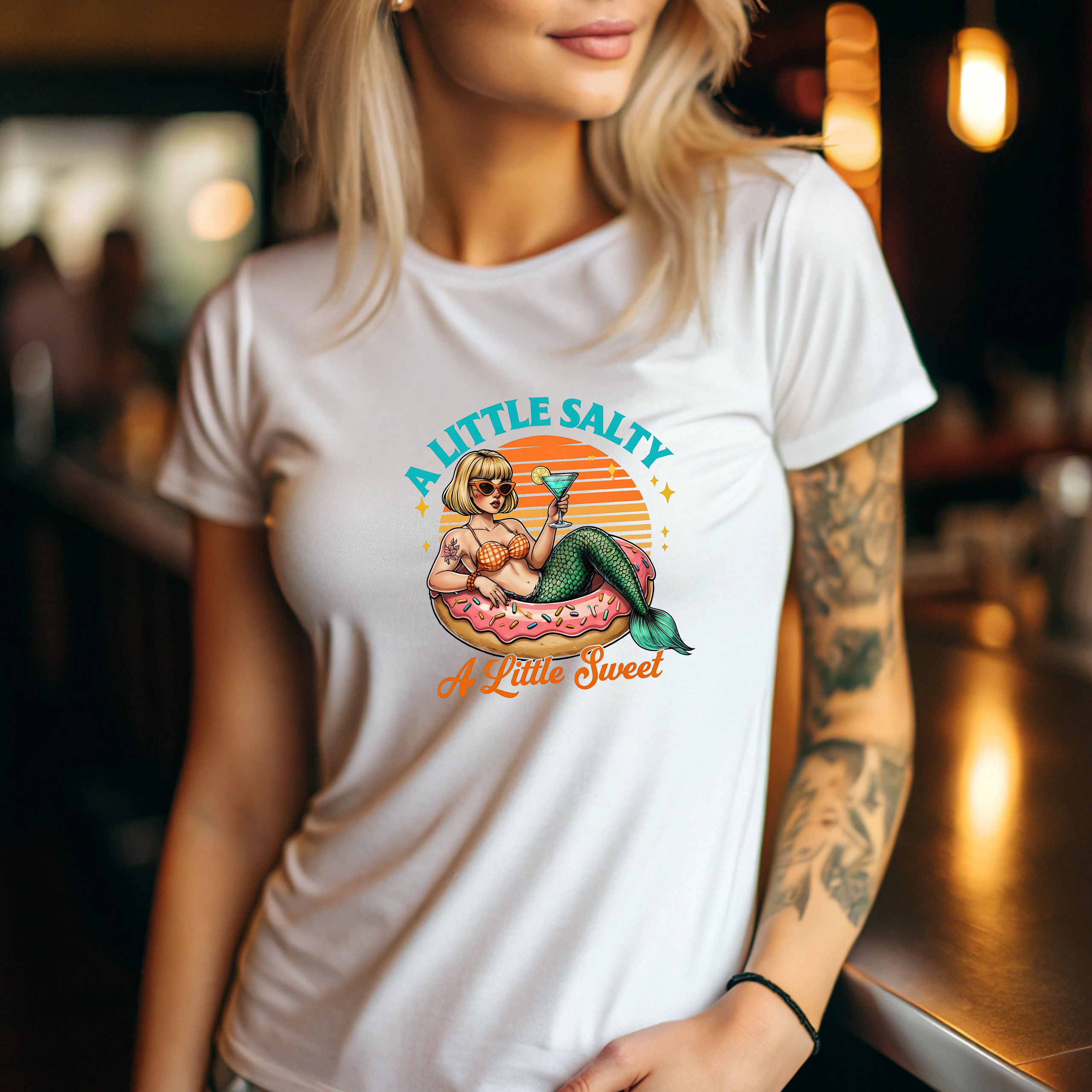 Salty Sweet Sexy Mermaid Women's Tee - Graphic Beach Lover Gift