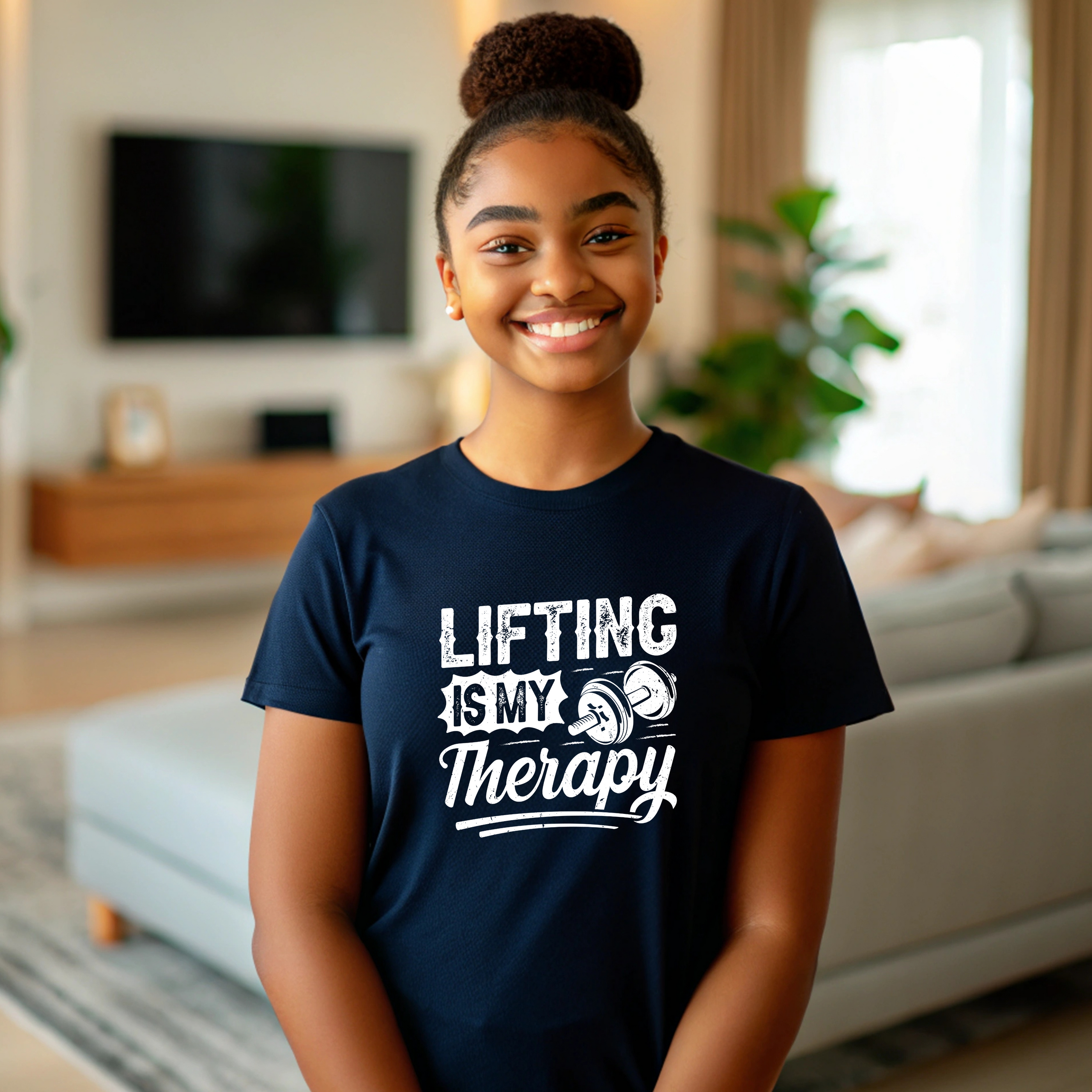 Lifting is My Therapy Women's Tee, Workout Shirt, Gym Tee, Gift for Athletes, Motivational Tee