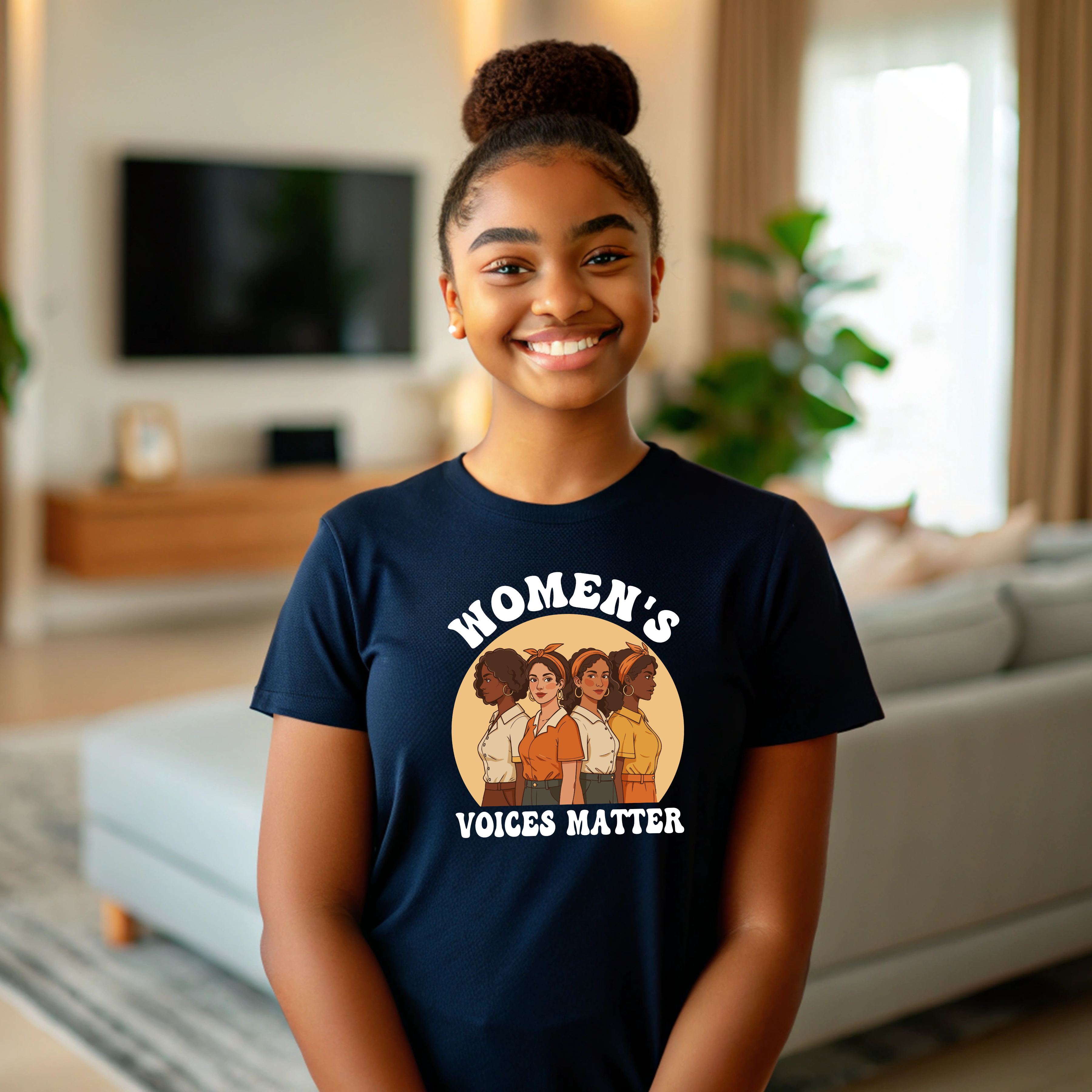 Women's Voices Matter Cotton Tee - Empowering Women, Feminist Shirt, Gift for Her, Casual Wear, Conscious Clothing, Social Justice Tee