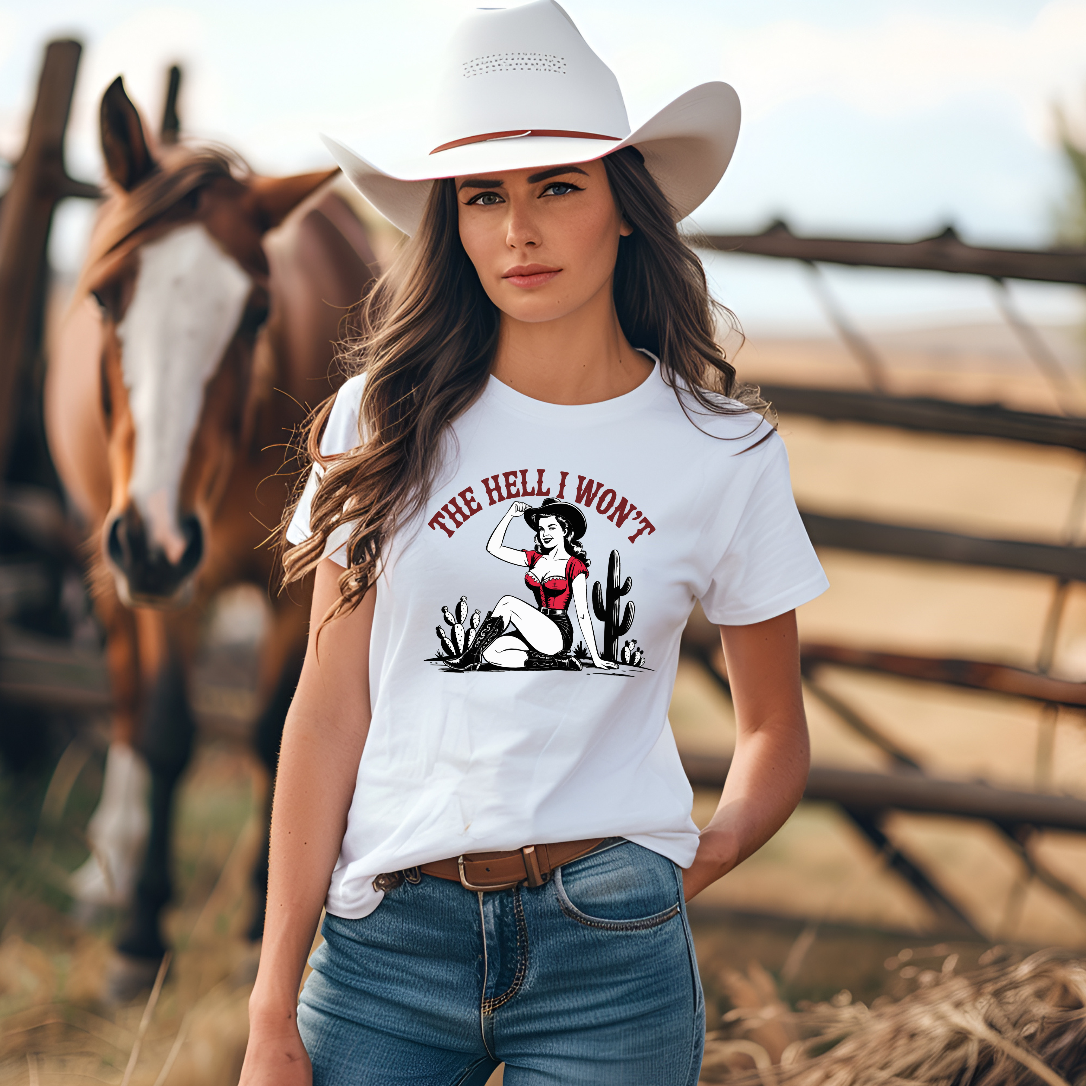 Bold Cowgirl Graphic Tee, Casual Shirt for Women, Vintage Style, Gift for Empowerment, Funny T-Shirt