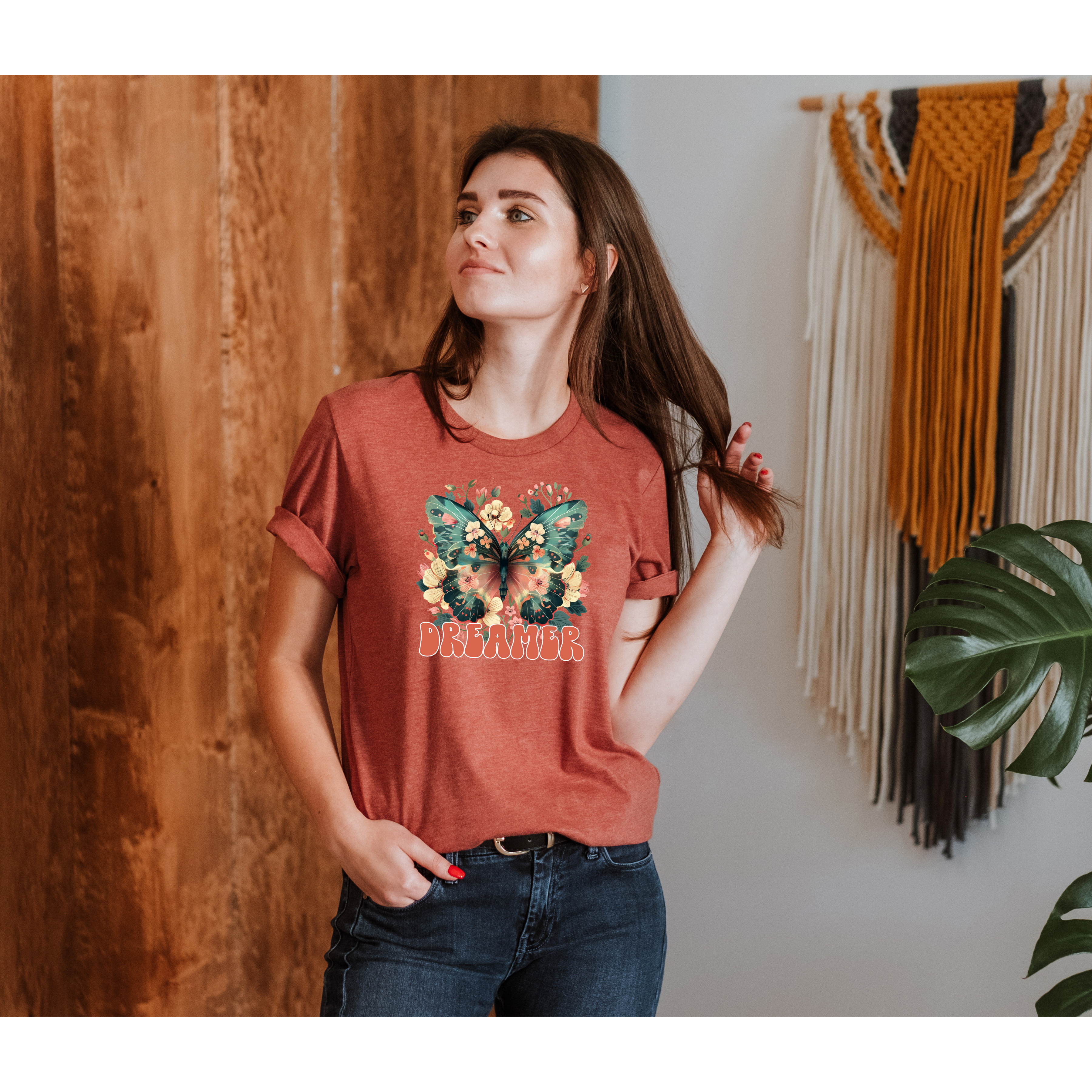 Boho Butterfly Tee - Unisex Jersey Short Sleeve