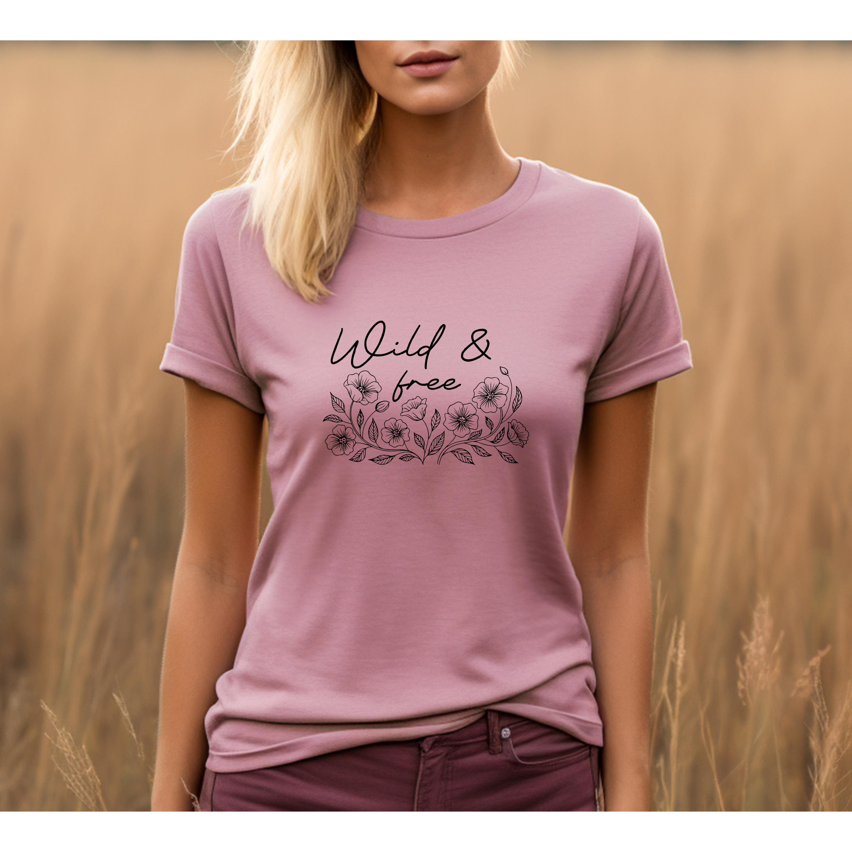 Wild & Free Tee - Nature-Inspired Graphic Shirt, Eco-Friendly Fashion, Casual Wear, Gift for Nature Lovers, Bohemian Style