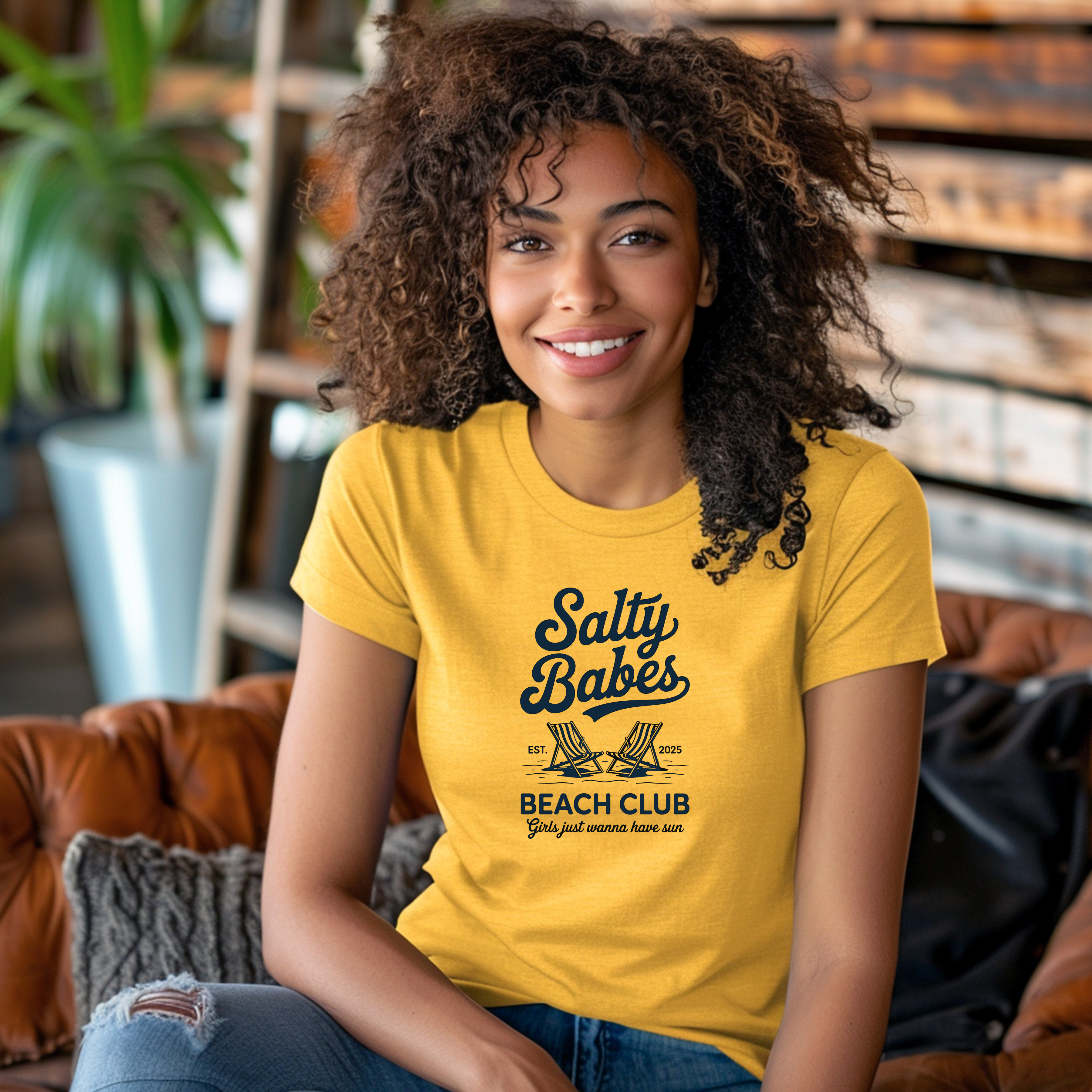 Salty Babes Beach Club Tee, Summer Vibes T-Shirt, Unisex Casual Wear, Beach Party Outfit, Vacation Essential, Gift for Her