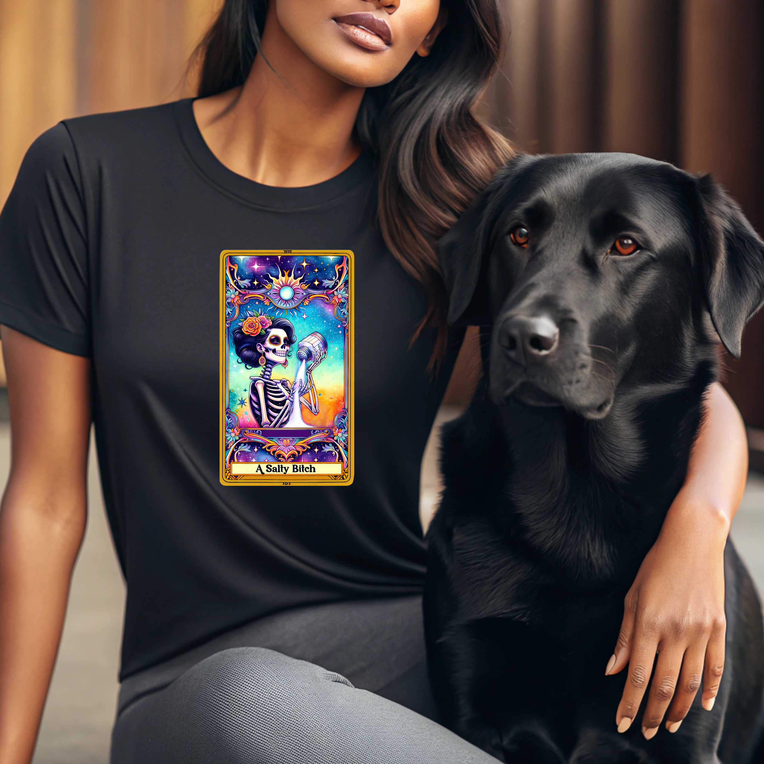 Tarot Card Women's Cotton Tee - Salty Bi*ch