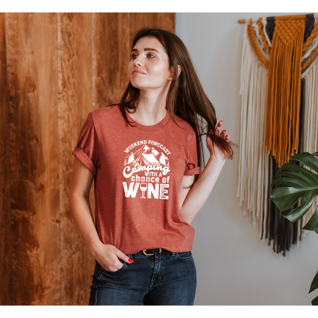 Adventure Wine Camping Tee