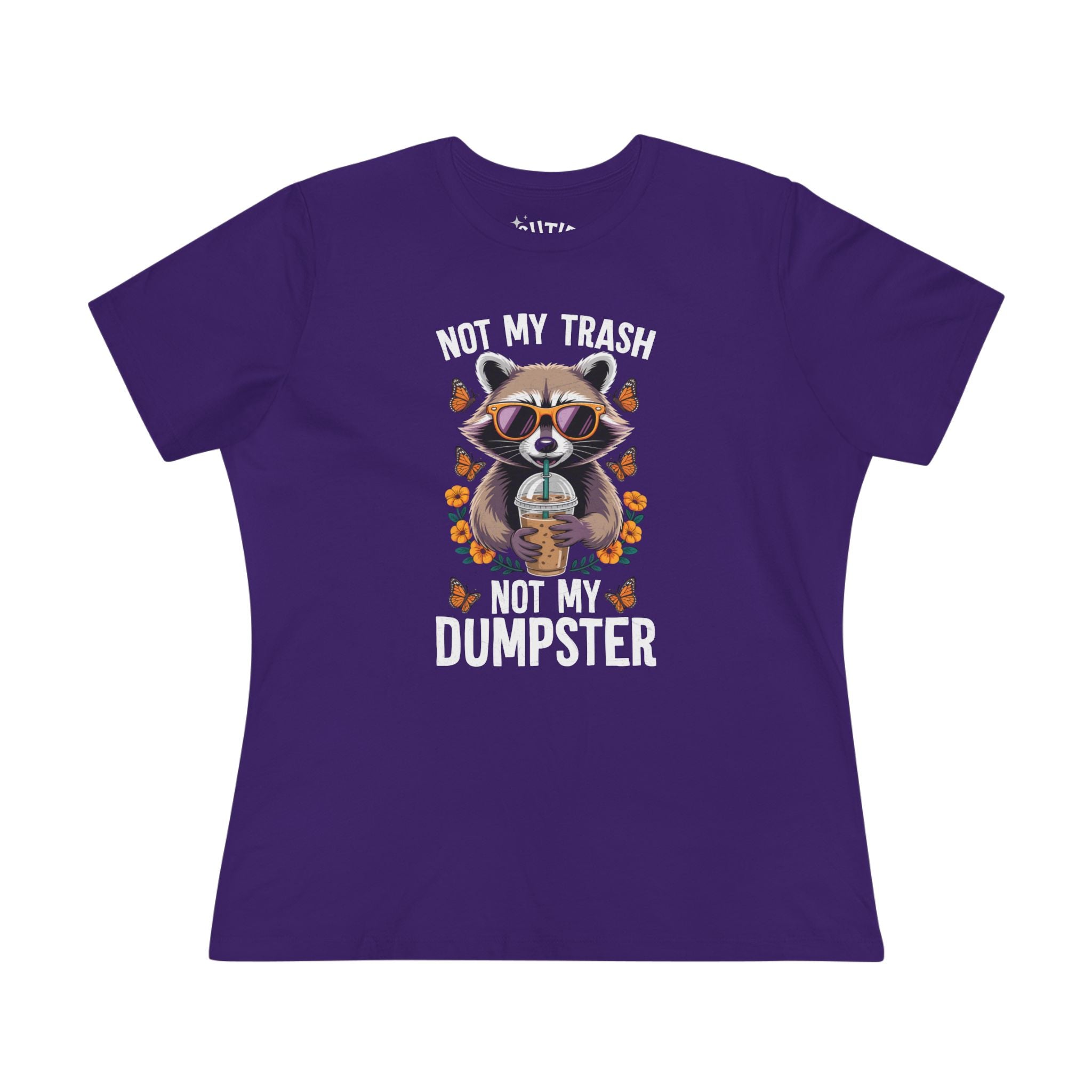 Raccoon Funny Graphic Tee | Not My Trash Not My Dumpster T-Shirt | Cute Animal Shirt | Gift for Animal Lovers | Everyday Wear | Casual Tops