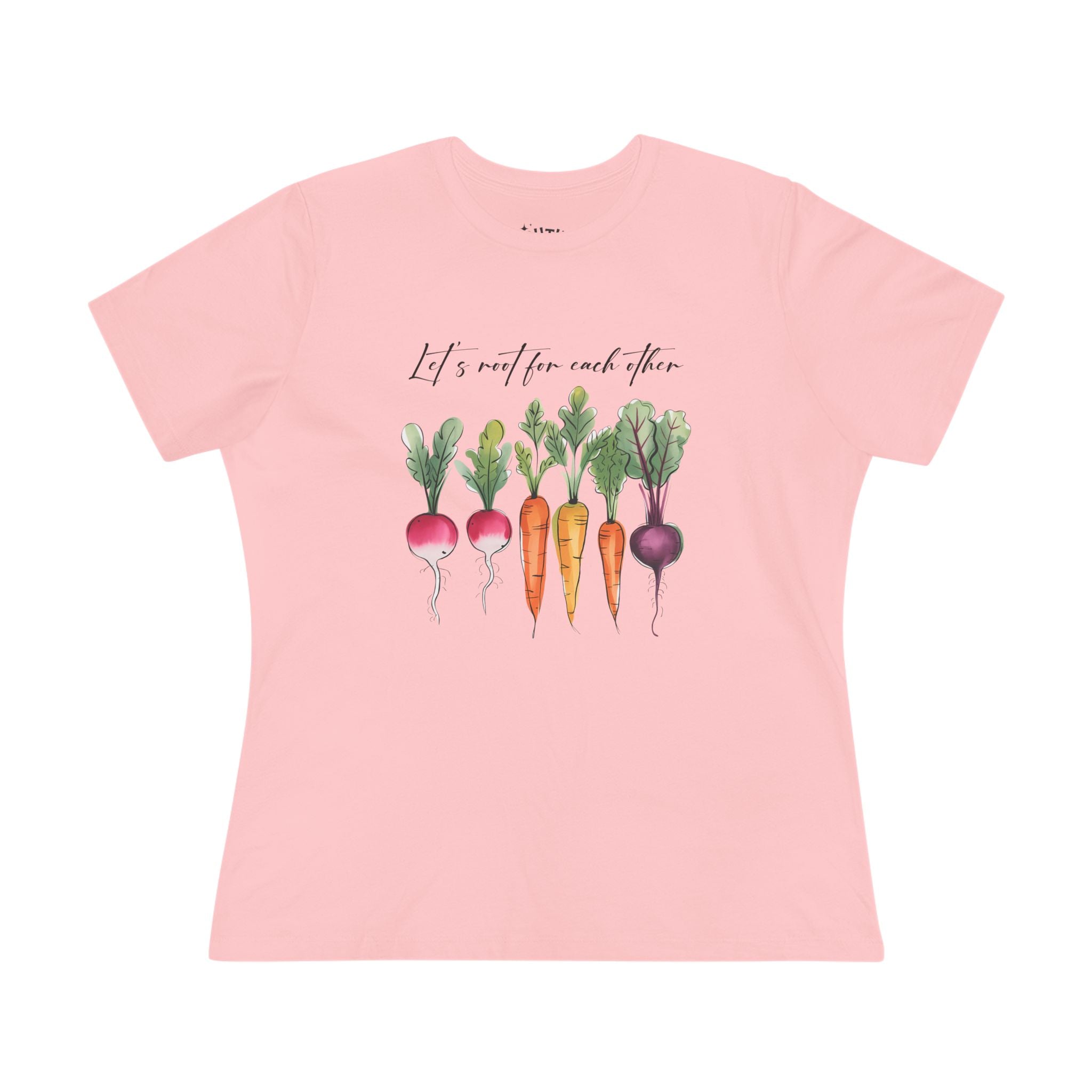 Garden Fresh Women's Tee, Let's Root for Each Other Shirt, Plant Lover Gift, Eco-Friendly Cotton Top, Inspirational
