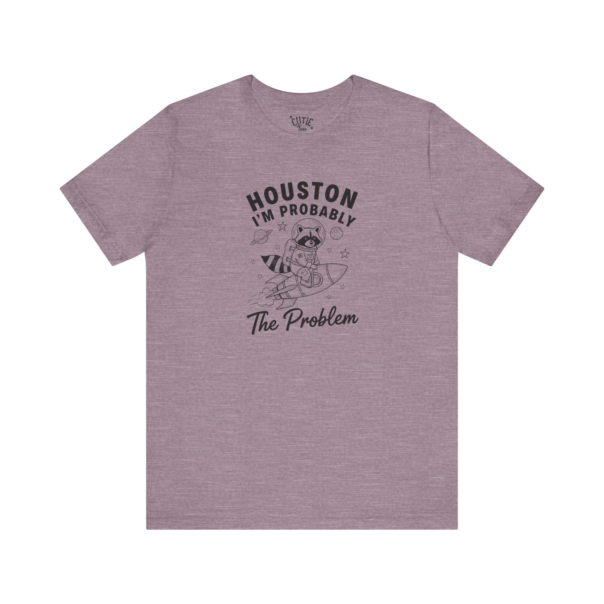 Raccoon Rocket Funny Space Tee, Houston I'm Probably The Problem T-Shirt, Unisex Graphic Shirt, Gift for Astronaut Lovers, Space Exploration Apparel