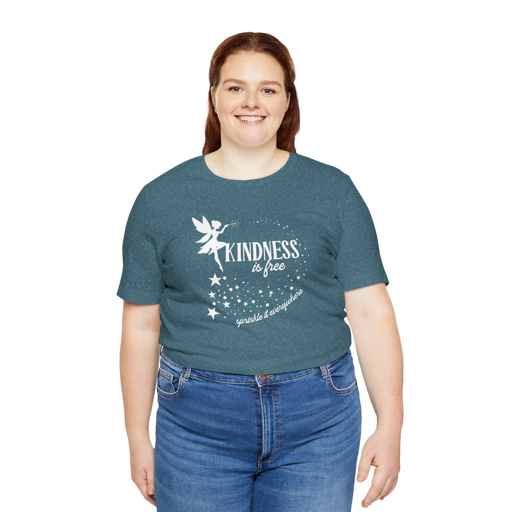 Kindness Is Free Fairy Unisex Tee, Inspirational T-Shirt, Positive Vibes Shirt, Gift for Friends and Family, Casual Wear, Kindness Apparel