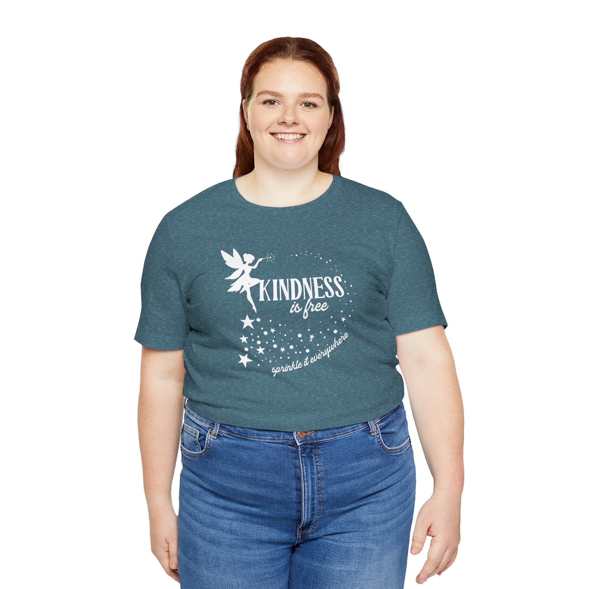 Kindness Is Free Fairy Unisex Tee, Inspirational T-Shirt, Positive Vibes Shirt, Gift for Friends and Family, Casual Wear, Kindness Apparel