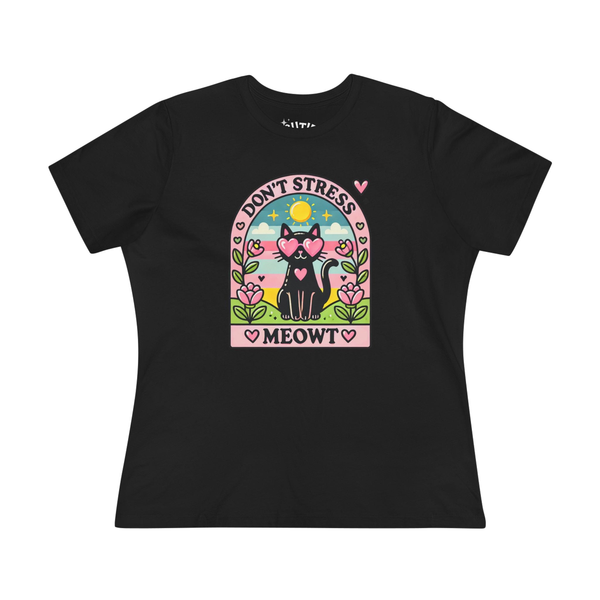 Cat Tee - Don't Stress MEOWT - Women's Cotton