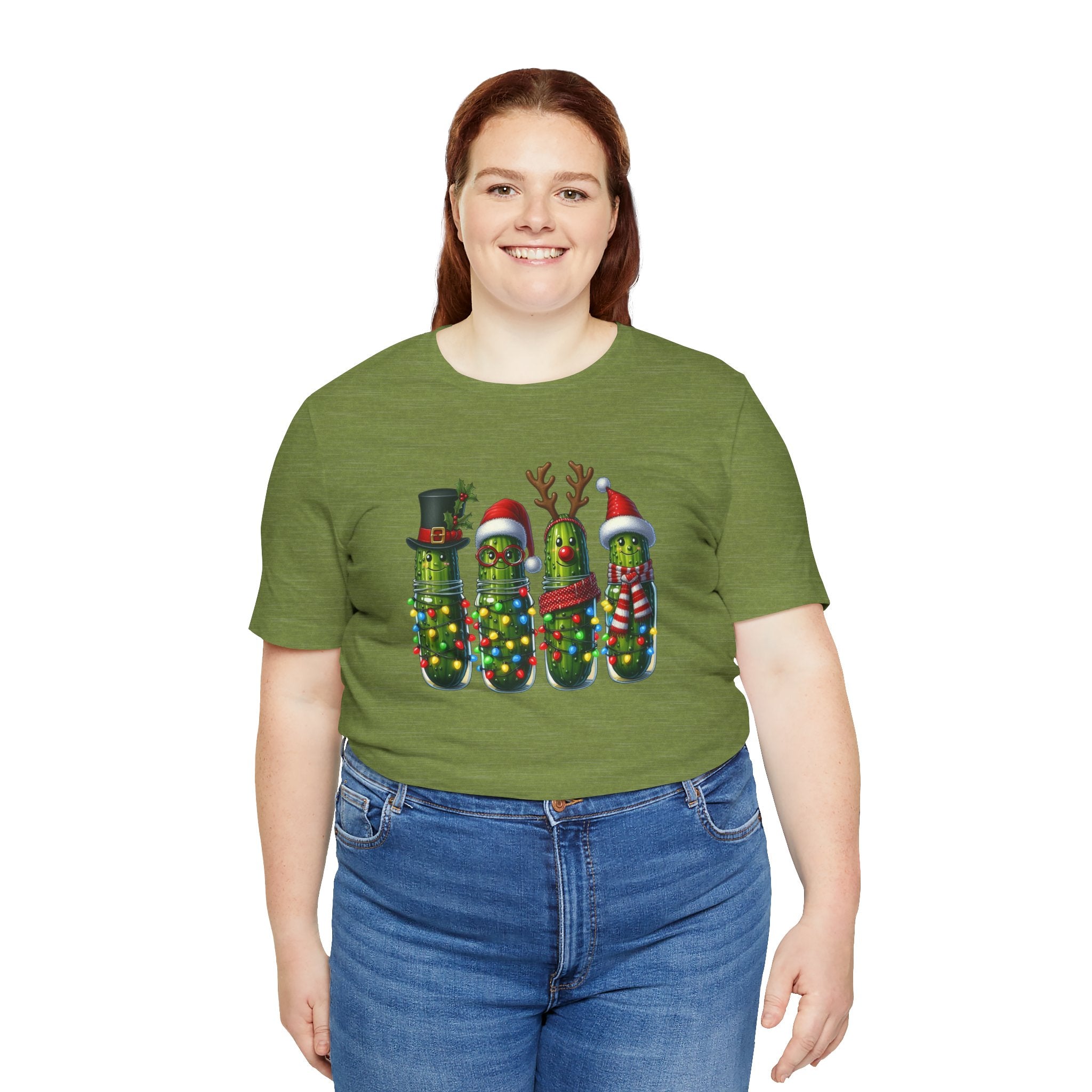 Holiday Pickle Tee, Funny Christmas T-Shirt, Unisex Gift, Festive Apparel, Quirky Holiday Top, Unique Holiday Wear